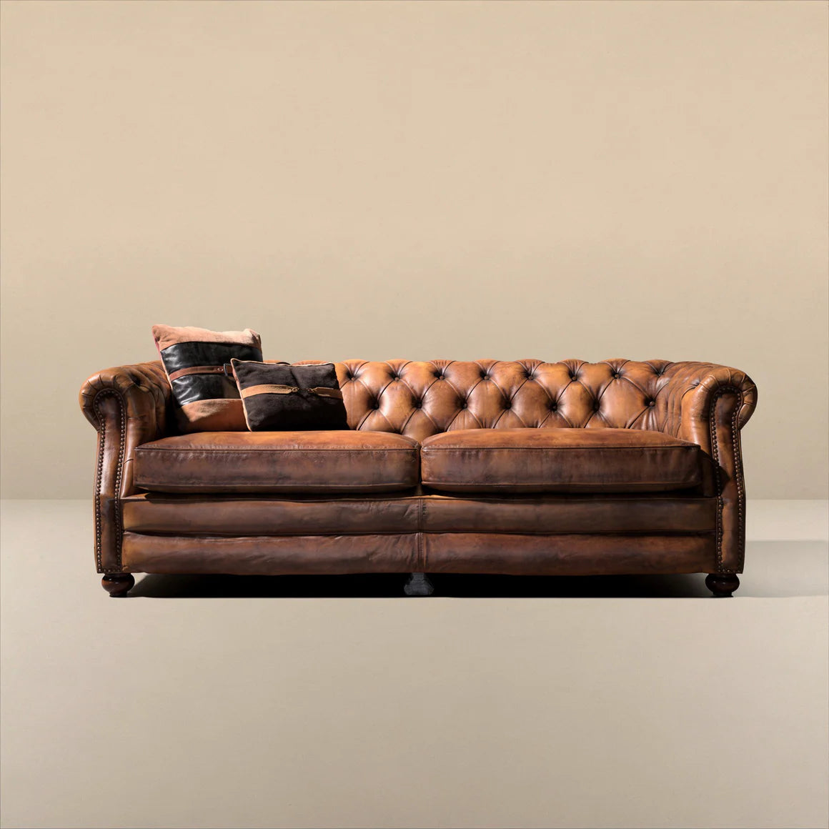 Sebastian Chesterfield Leather Sofa