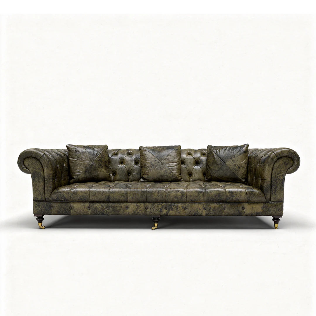 Madison Chesterfield Leather Sofa