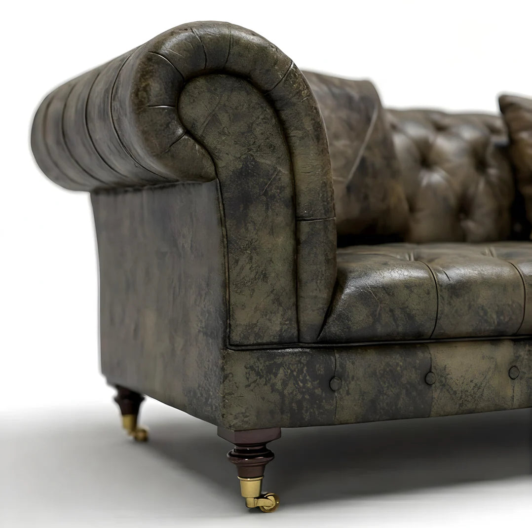 Madison Chesterfield Leather Sofa