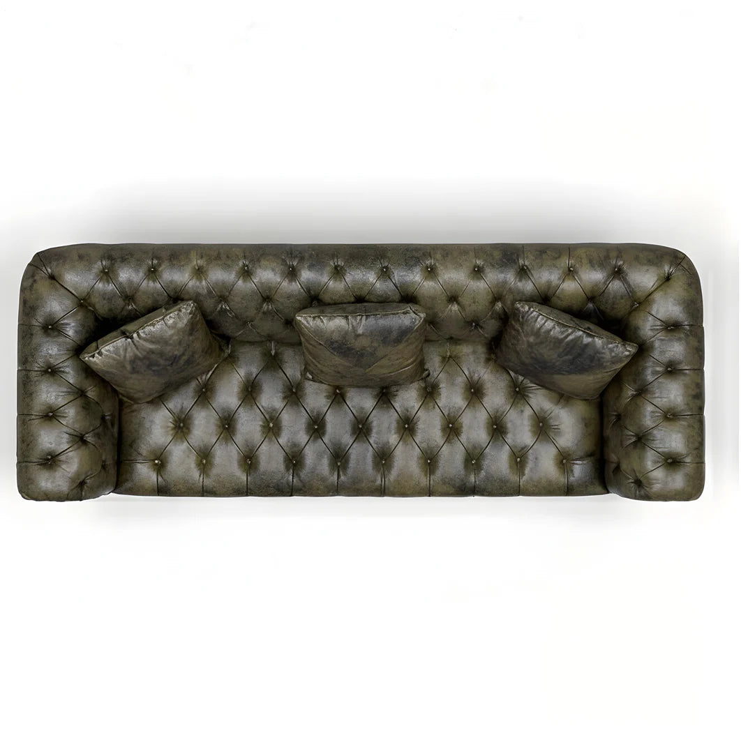 Madison Chesterfield Leather Sofa