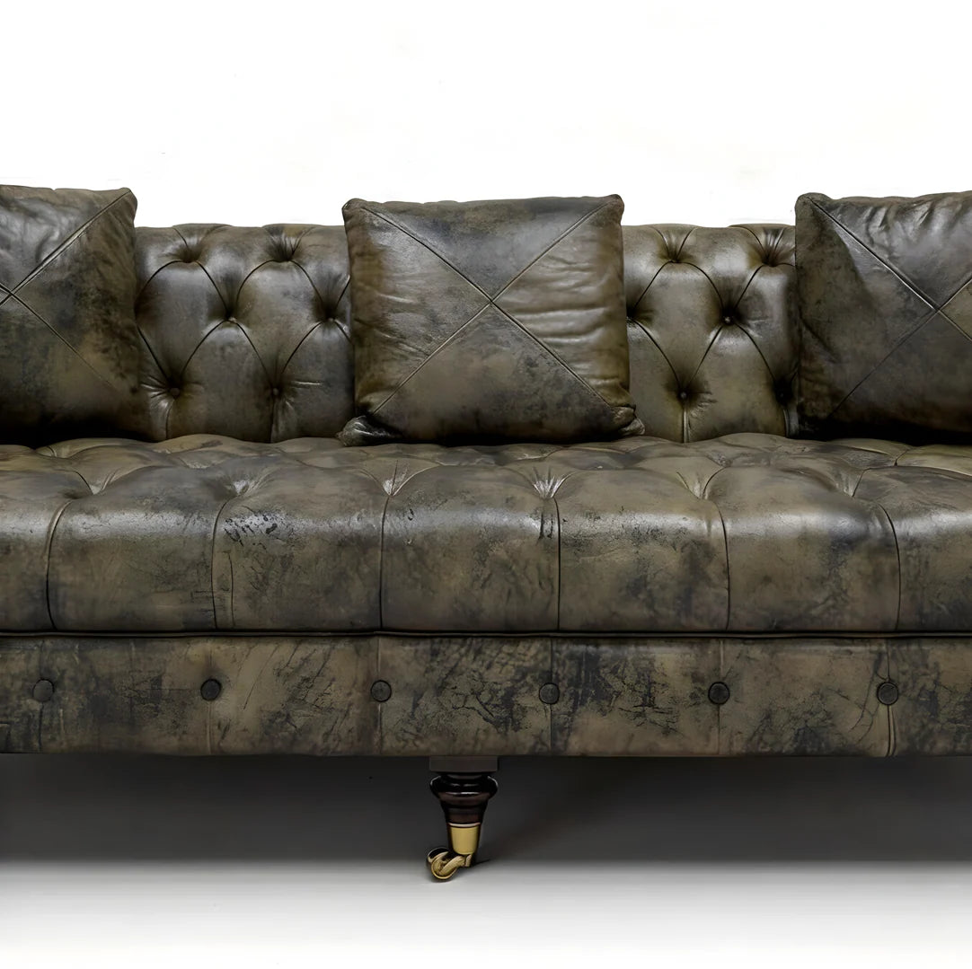Madison Chesterfield Leather Sofa