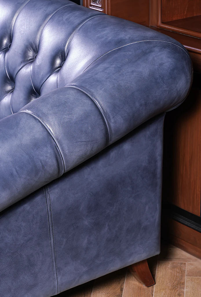 Broadwell Chesterfield Leather Sofa Set – Handwaxed