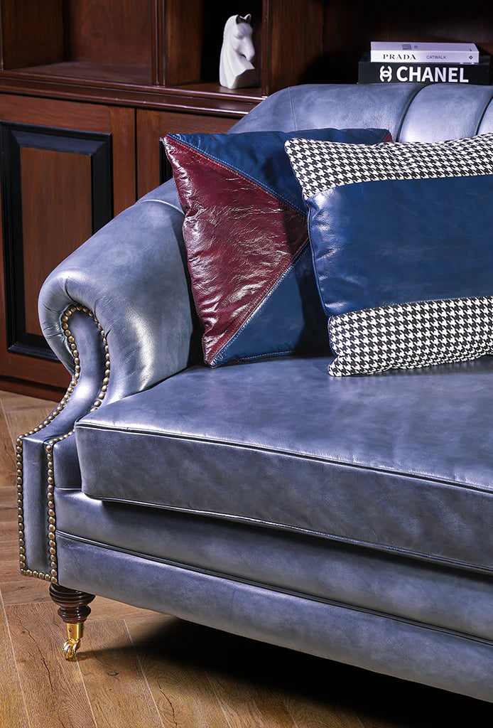 Broadwell Chesterfield Leather Sofa Set – Handwaxed