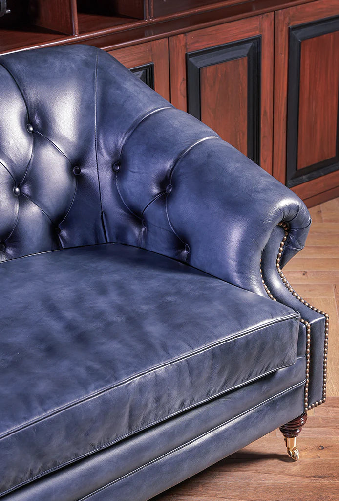 Broadwell Chesterfield Leather Sofa Set – Handwaxed