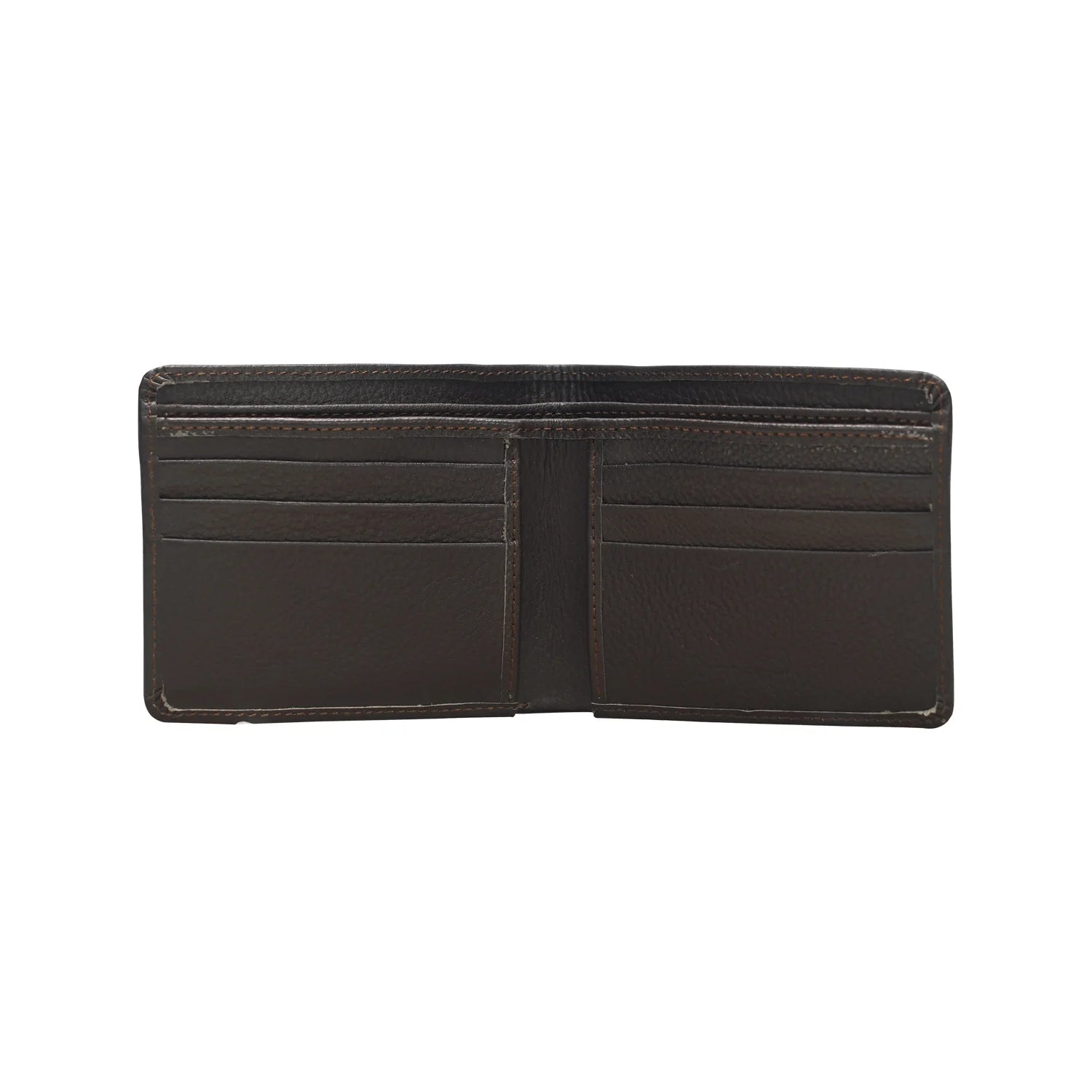Premium Handmade Genuine Leather Bifold Wallet – Dark Brown Classic