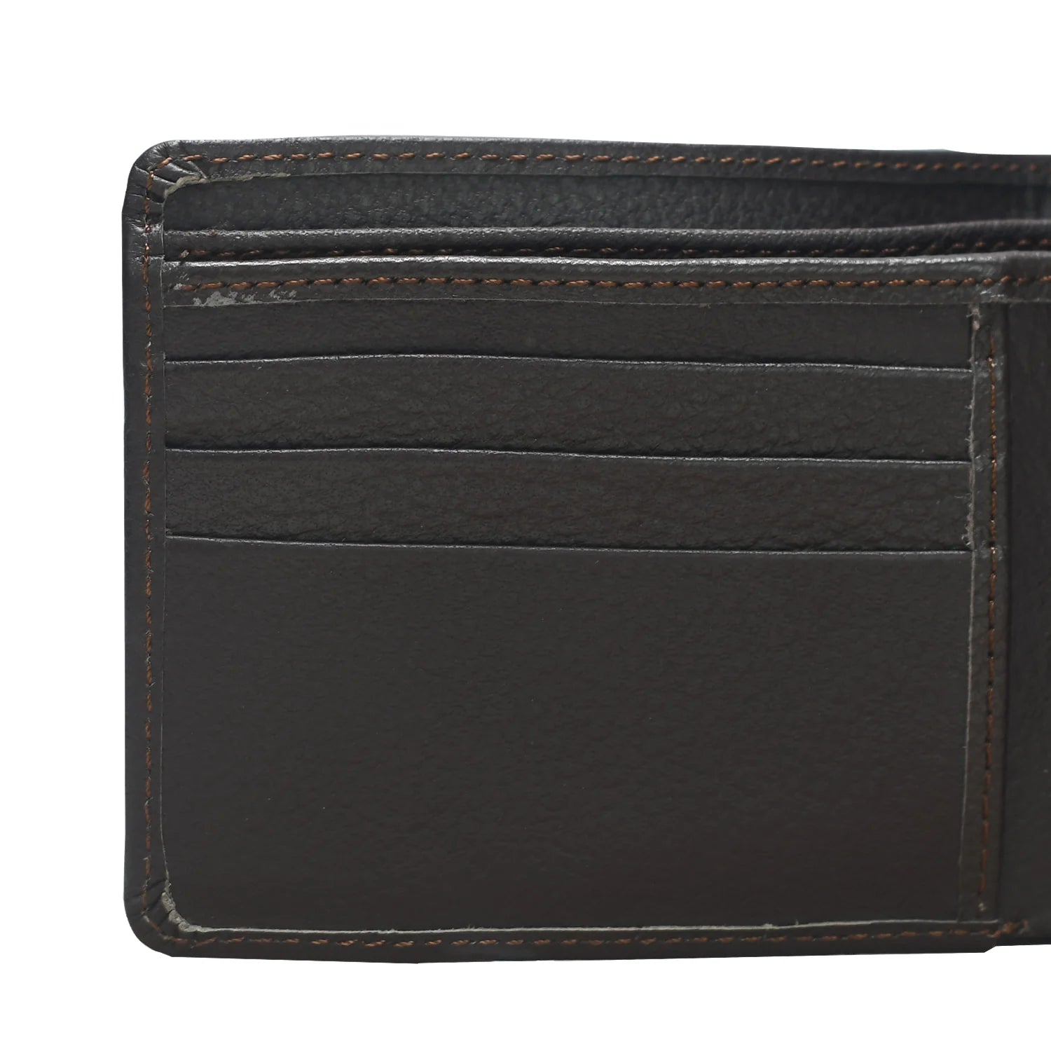Premium Handmade Genuine Leather Bifold Wallet – Dark Brown Classic
