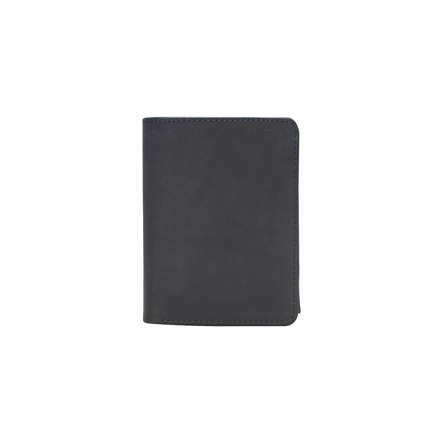 Premium Handmade Genuine Leather Bifold Wallet with Zip Pocket – Classic Black
