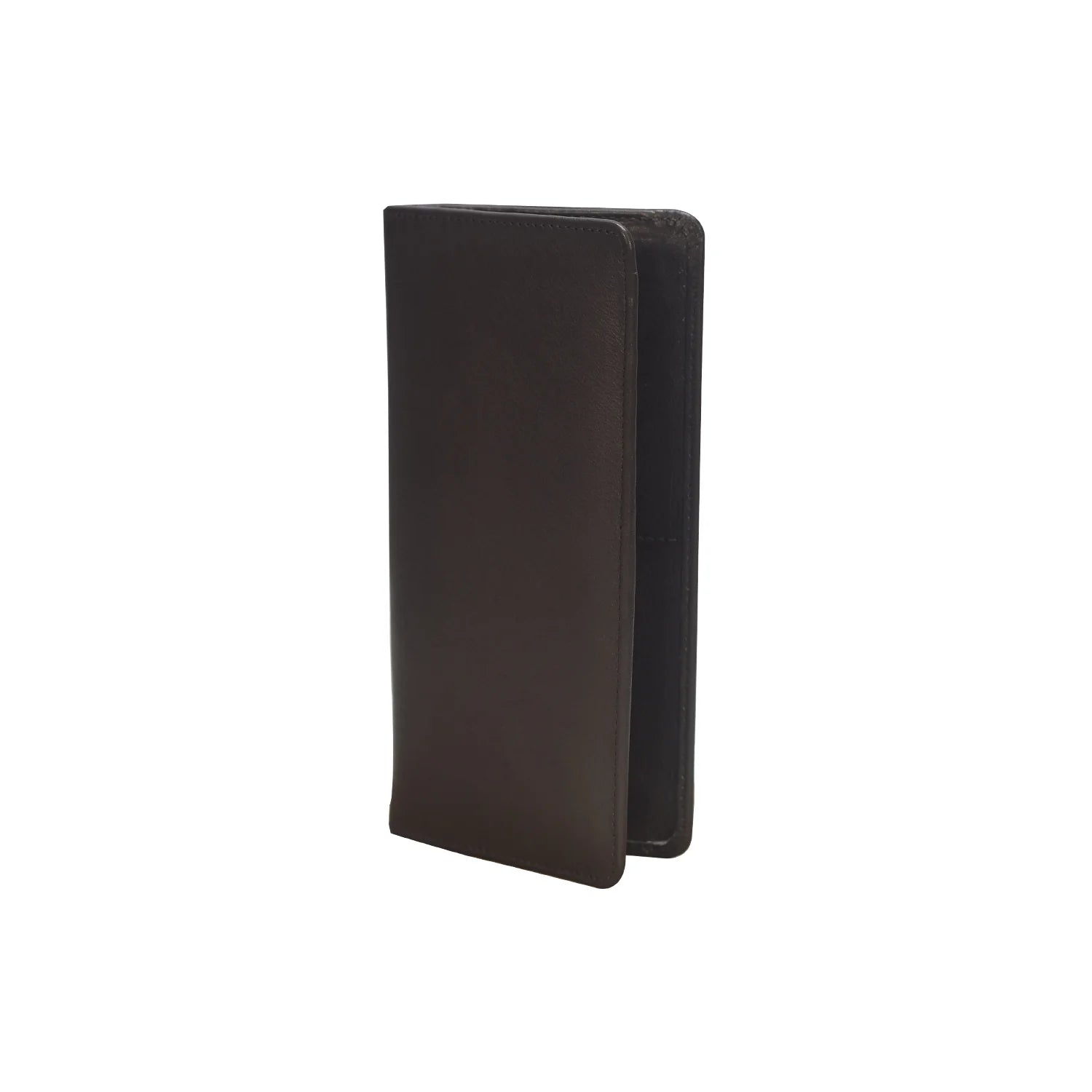Premium Genuine Leather Long Bifold Wallet – Dark Espresso