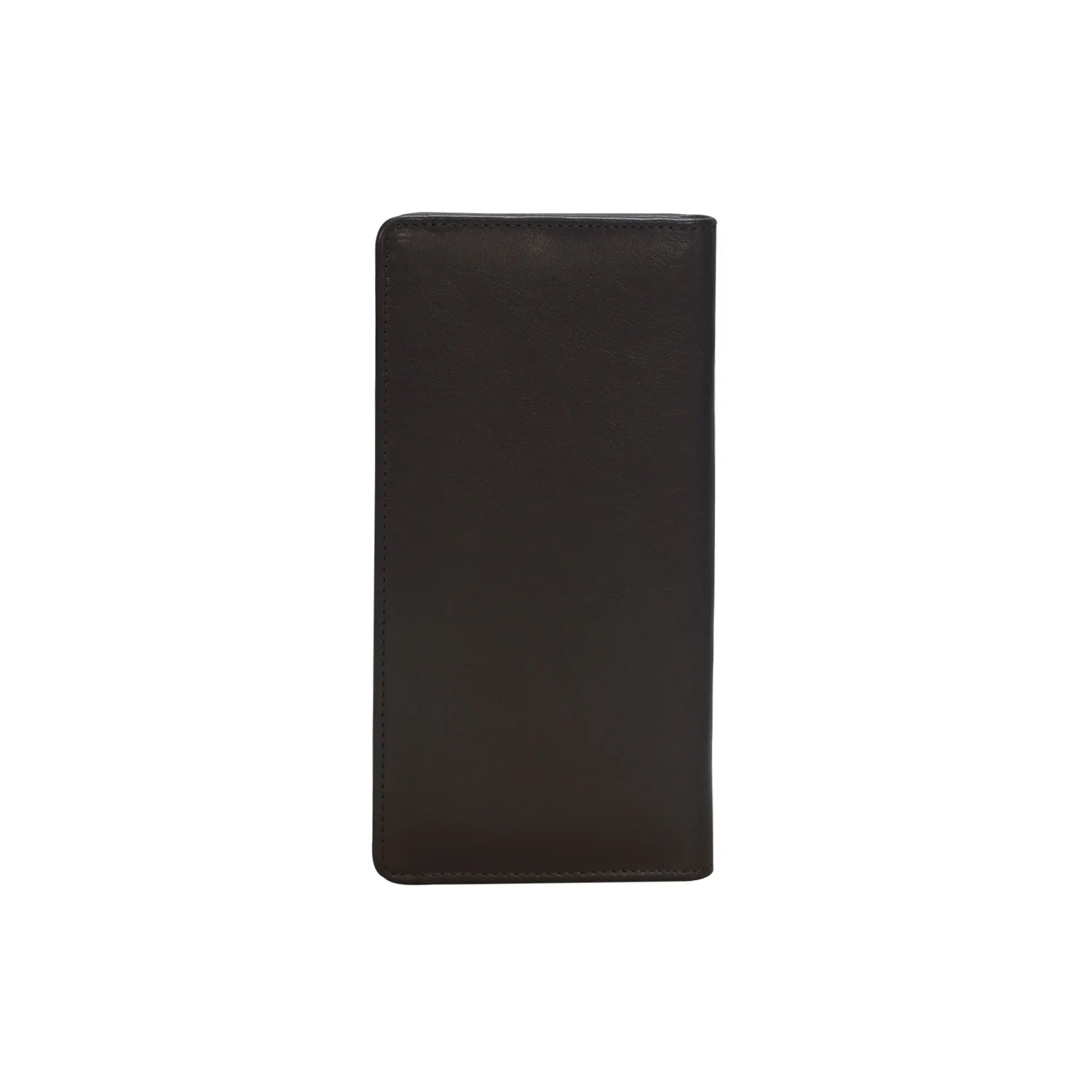 Premium Genuine Leather Long Bifold Wallet – Dark Espresso