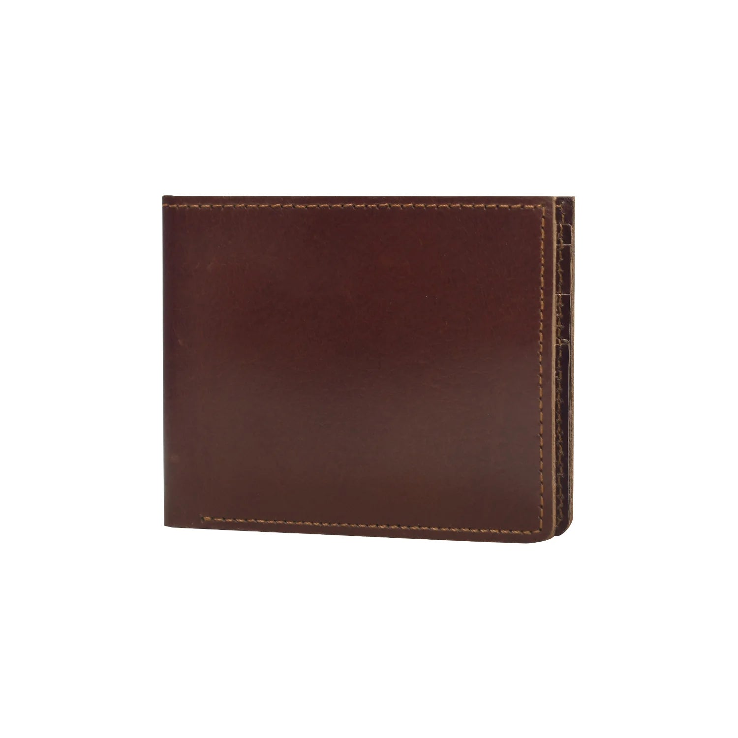 Premium Handmade Genuine Leather Slim Bifold Wallet – Vintage Brown