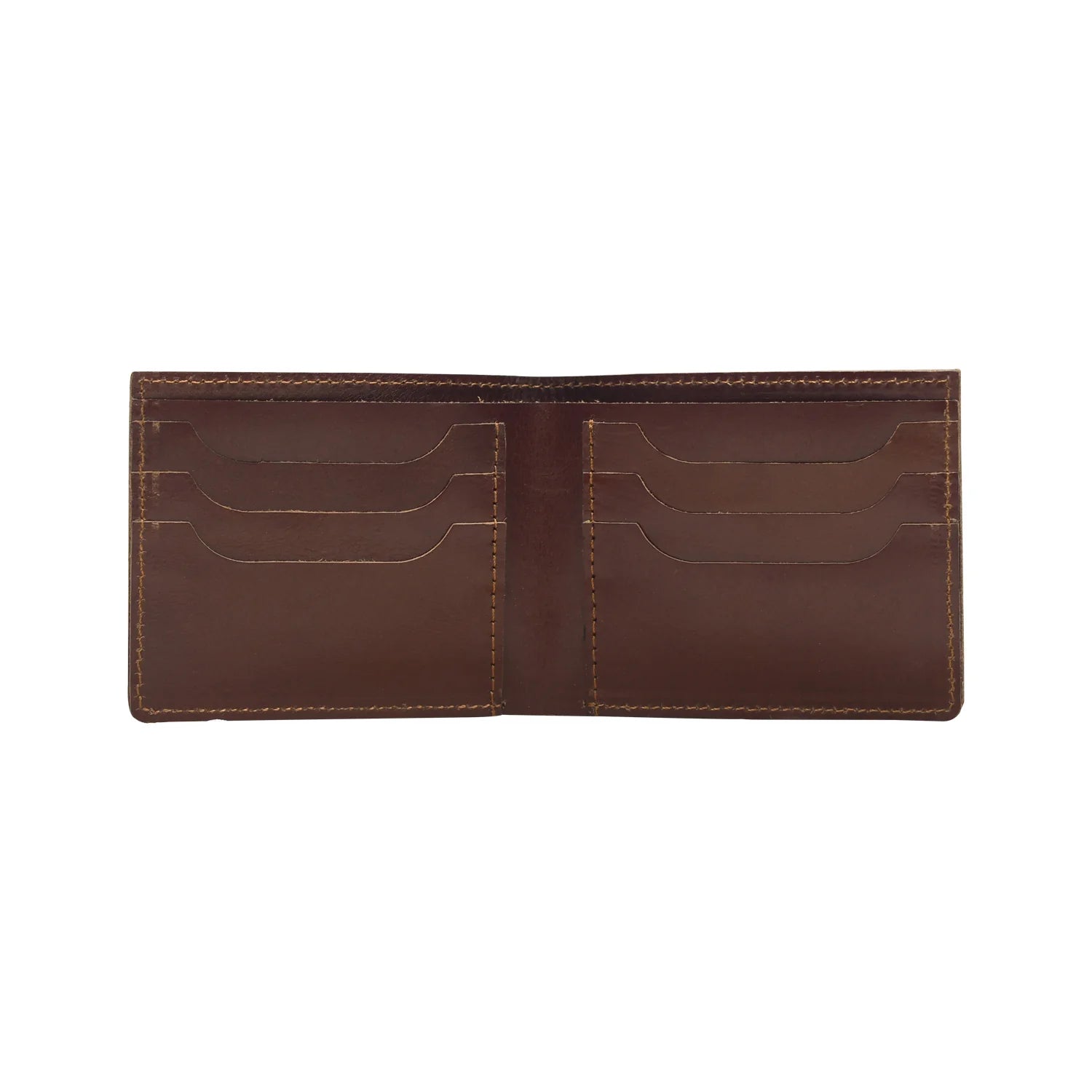 Premium Handmade Genuine Leather Slim Bifold Wallet – Vintage Brown