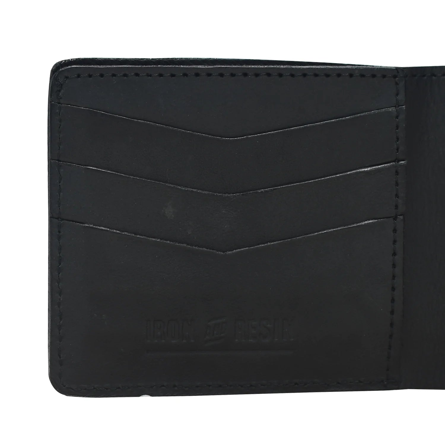 Premium Handmade Genuine Leather Slim Bifold Wallet – Black Signature Edition