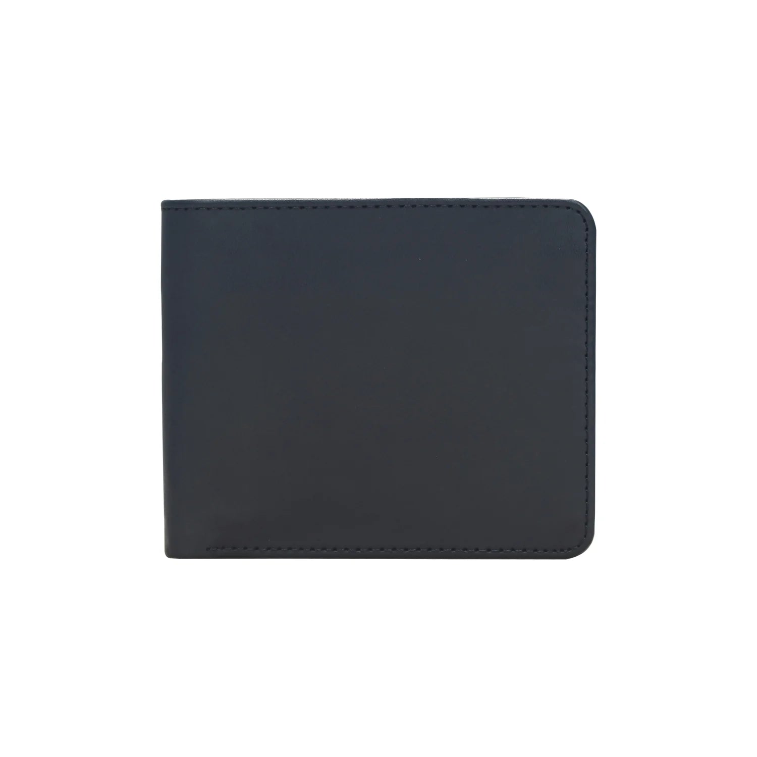 Premium Handmade Genuine Leather Slim Bifold Wallet with ID Window – Classic Black