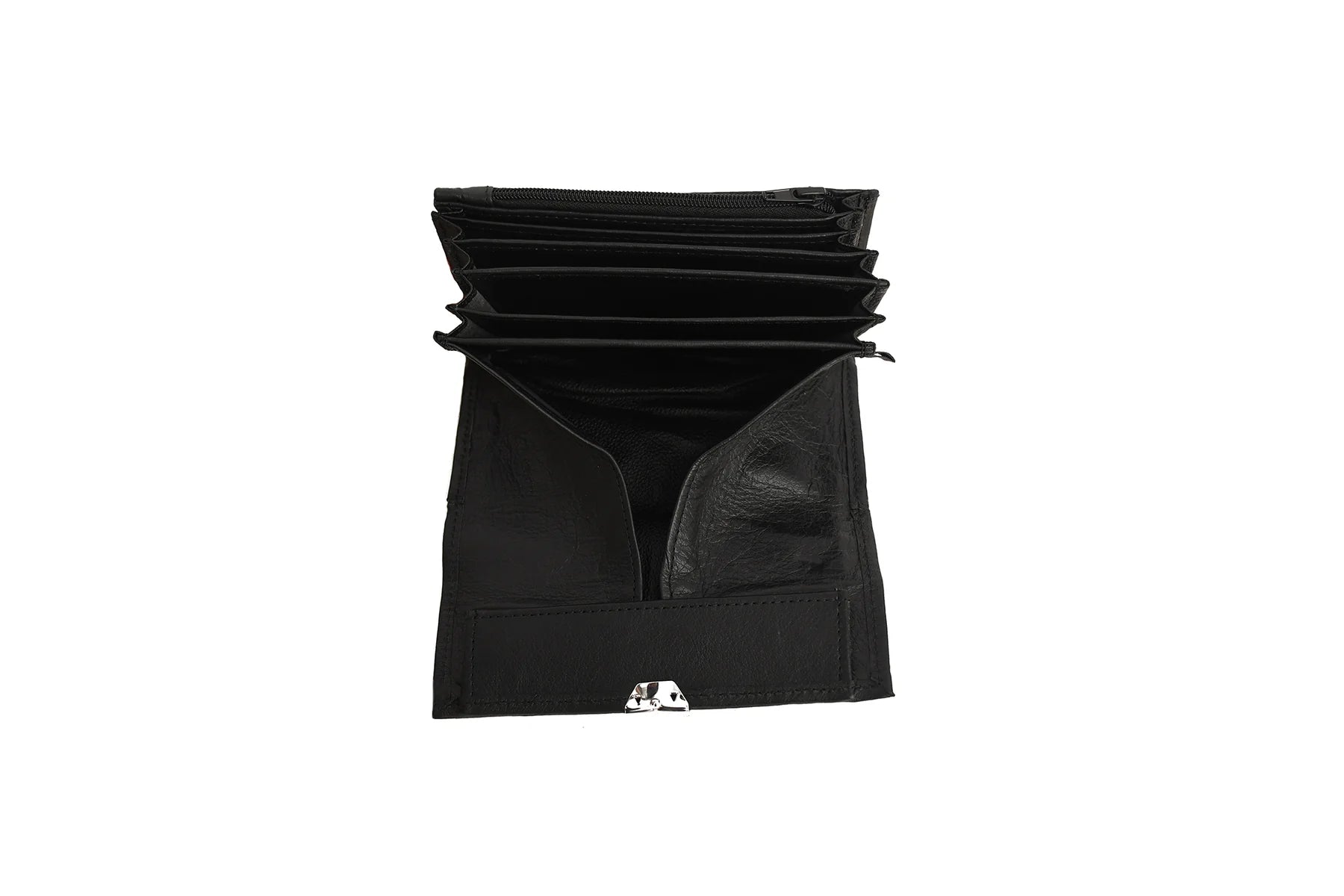 Premium Genuine Leather Waiter Wallet – Black Cash Organizer