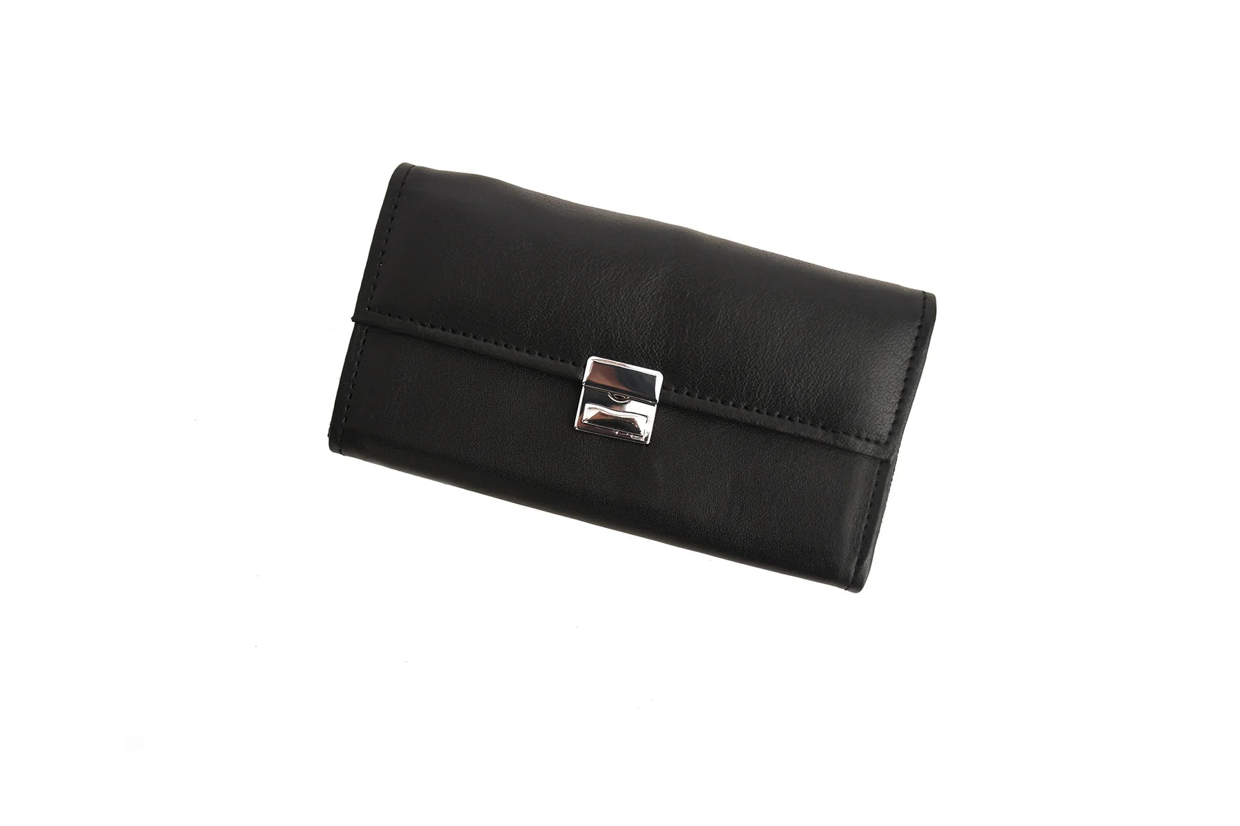 Premium Genuine Leather Waiter Wallet – Black Cash Organizer