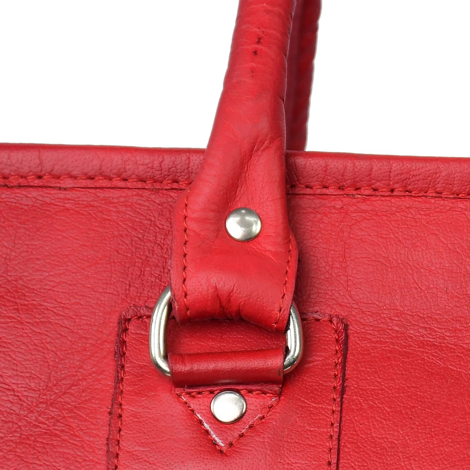 Premium Genuine Leather Women’s Tan Tote Bag with Zip Pocket