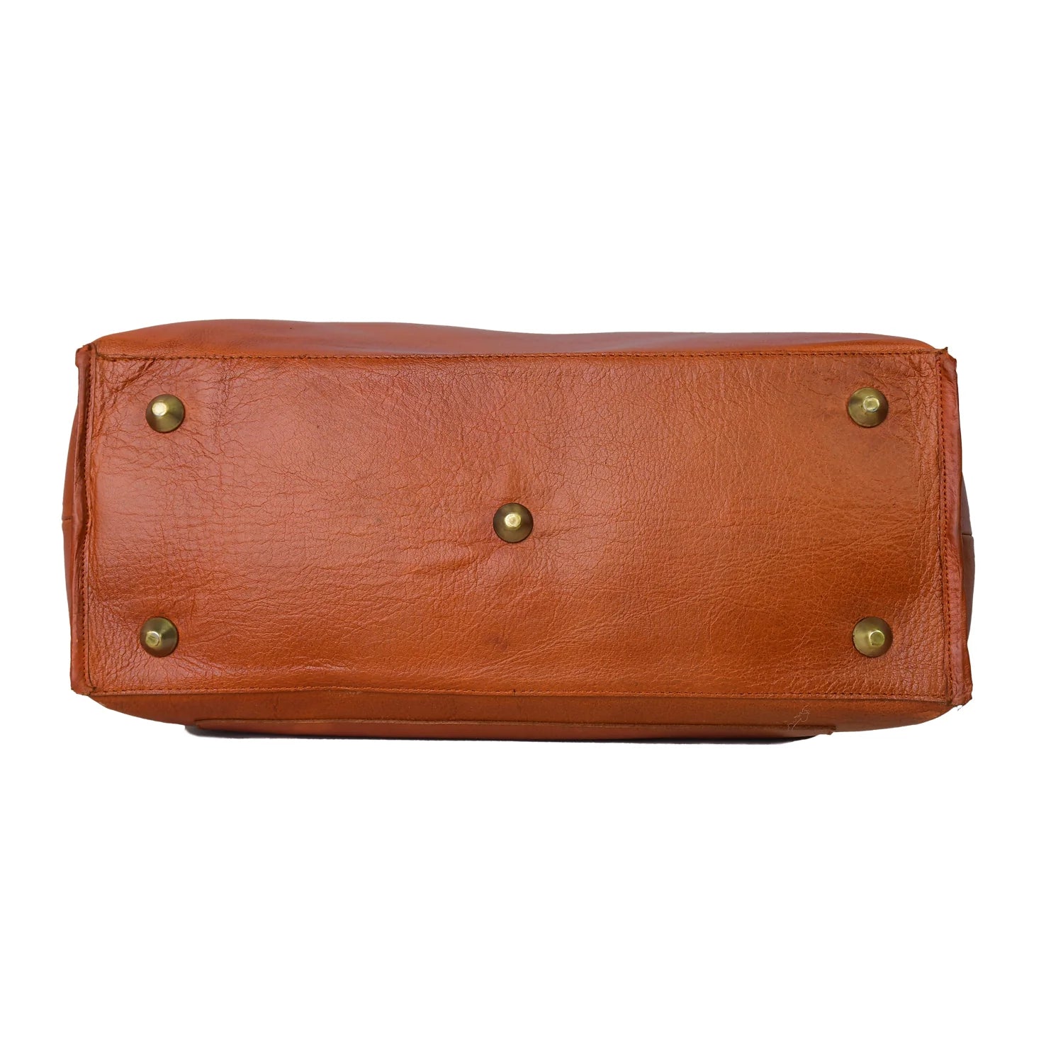 Premium Genuine Leather Women’s Tan Tote Bag with Zip Pocket