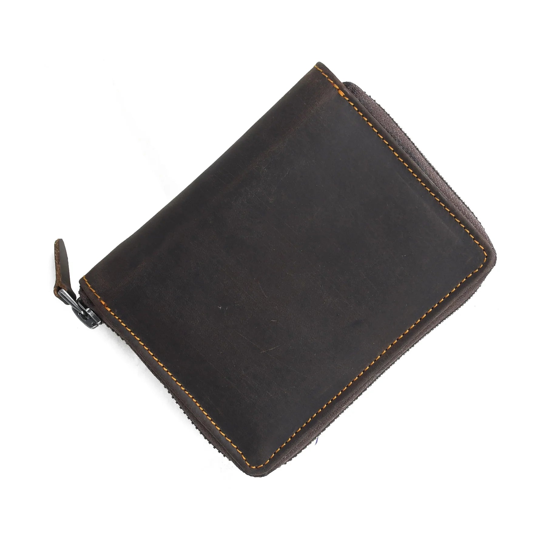 Premium Hand Made Genuine Leather Zip Around Wallet Organizer
