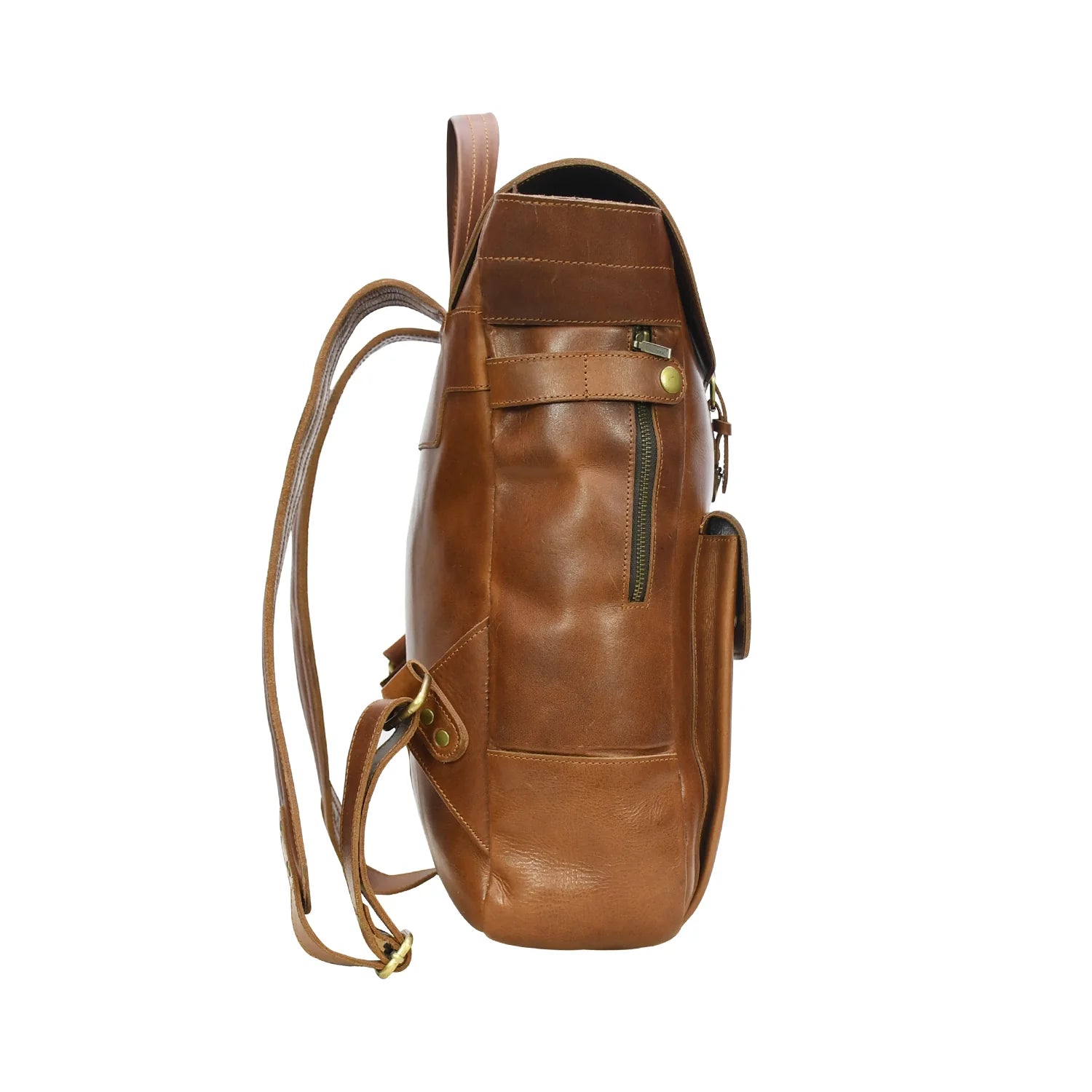 Luxury Handmade Genuine Leather Backpack – Vintage Brown