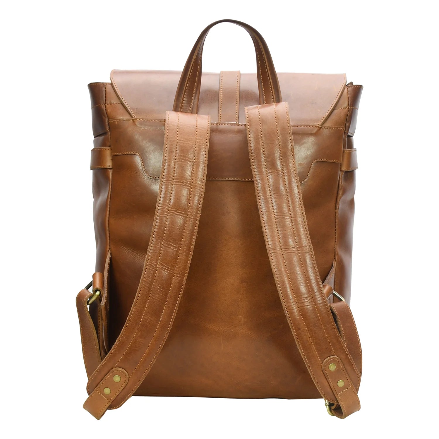 Luxury Handmade Genuine Leather Backpack – Vintage Brown