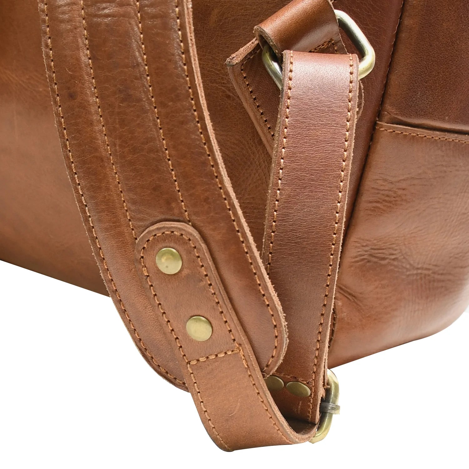 Luxury Handmade Genuine Leather Backpack – Vintage Brown