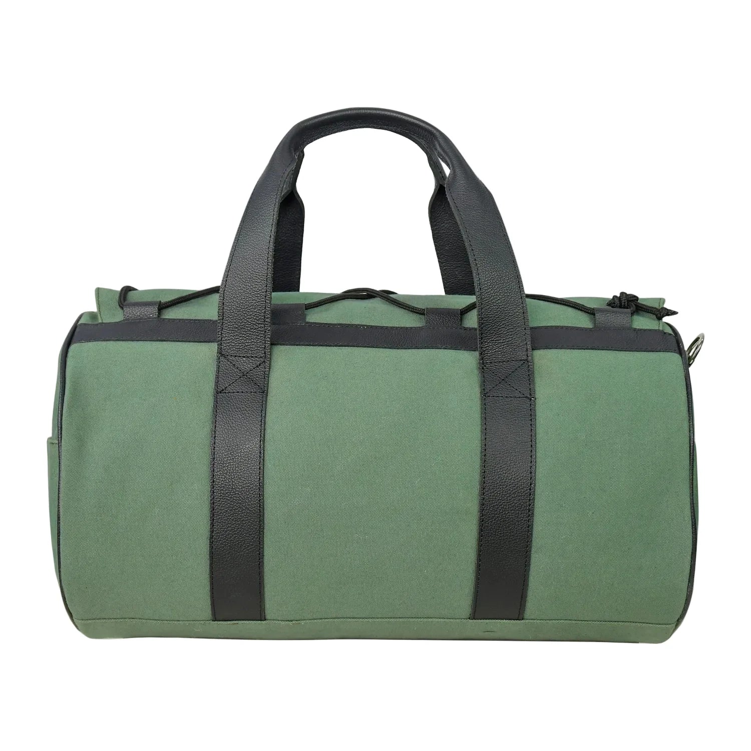 Premium Handmade Genuine Leather Canvas Travel Duffel Bag