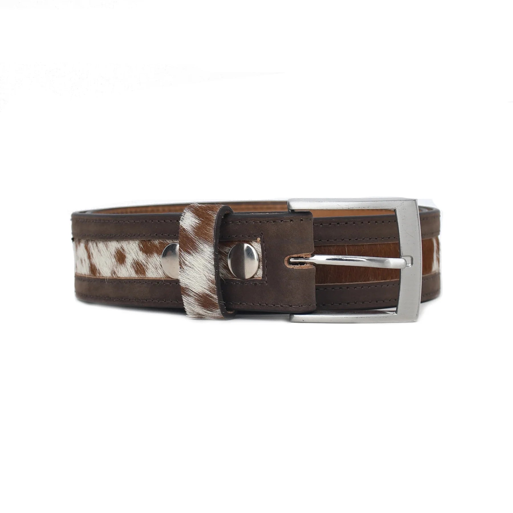 Premium Handmade Genuine Leather Cow Hair Belt for Men