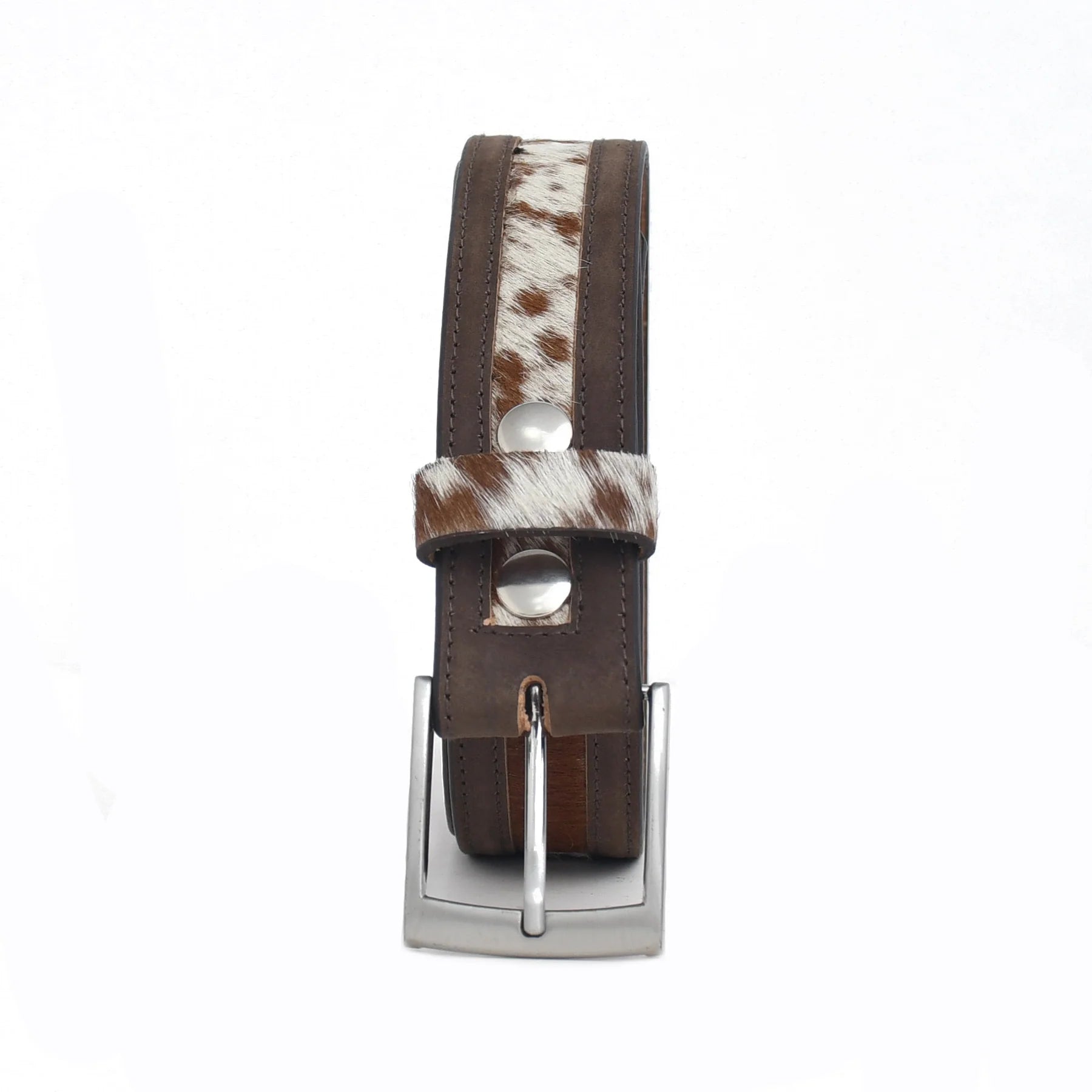 Premium Handmade Genuine Leather Cow Hair Belt for Men
