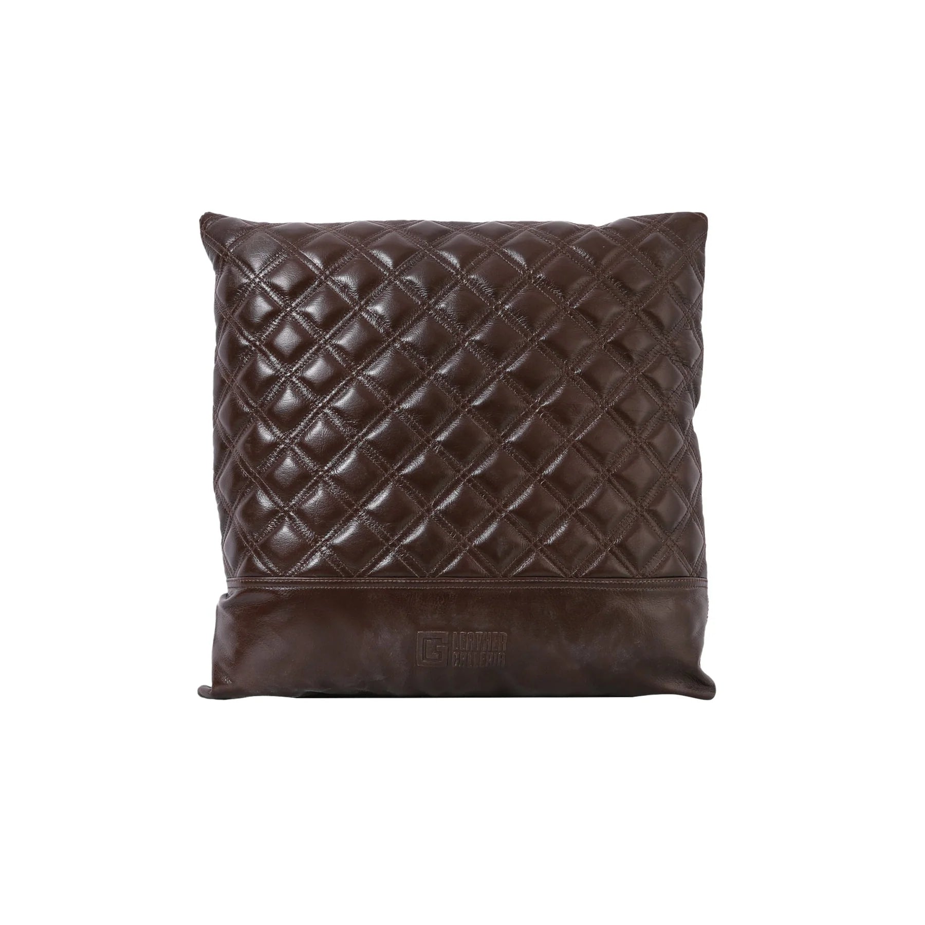 Premium Handmade Genuine Leather Multiple Cowhide Cushion – Patchwork Natural Tones