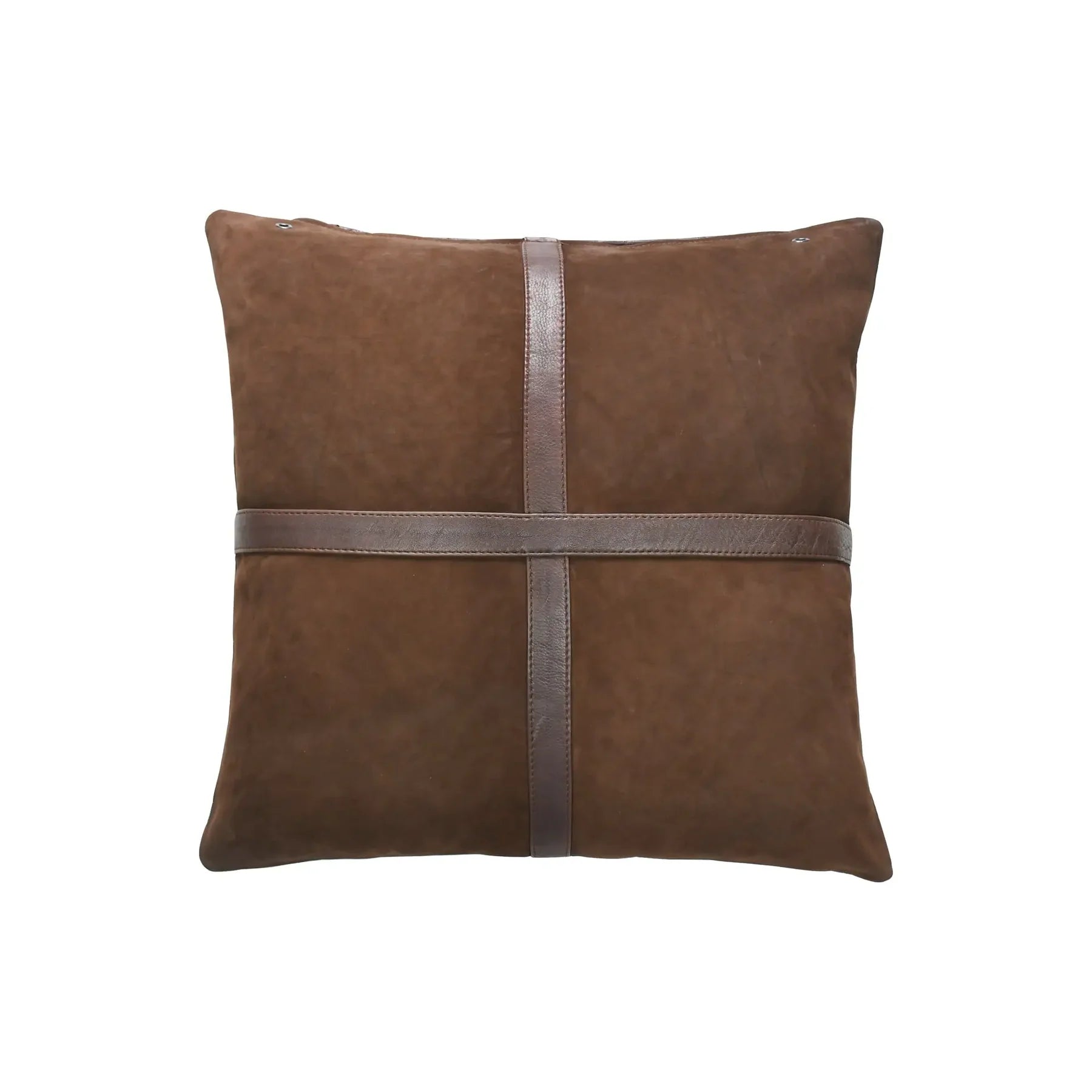 Handmade Genuine Leather Chevron Quilted Cushion | Double Designed