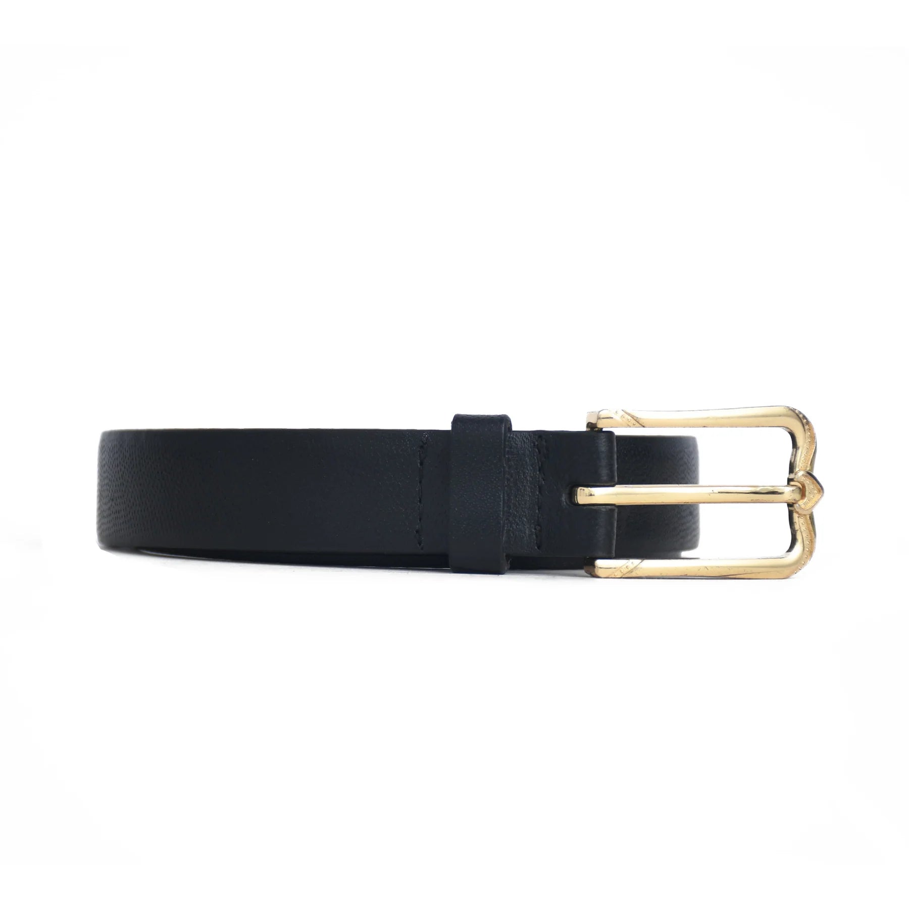 Luxury Handmade Genuine Leather Ladies Belt | Classic Black Minimal