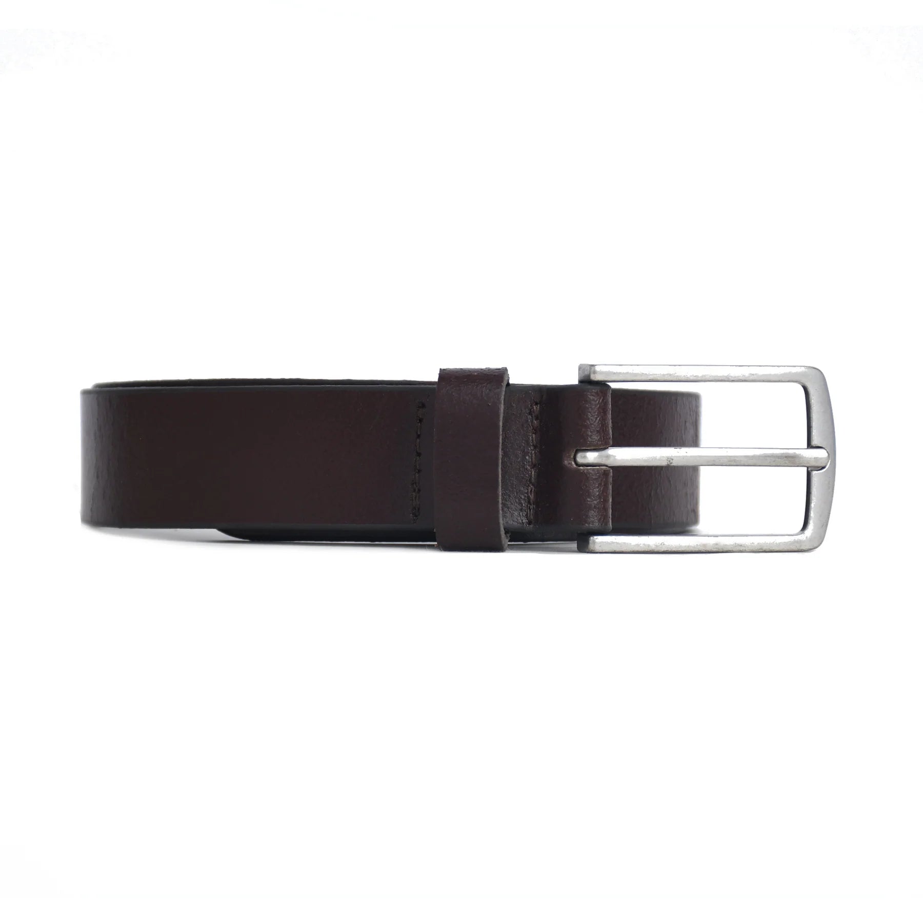 Luxury Handmade Genuine Leather Ladies Belt – Classic Dark Brown
