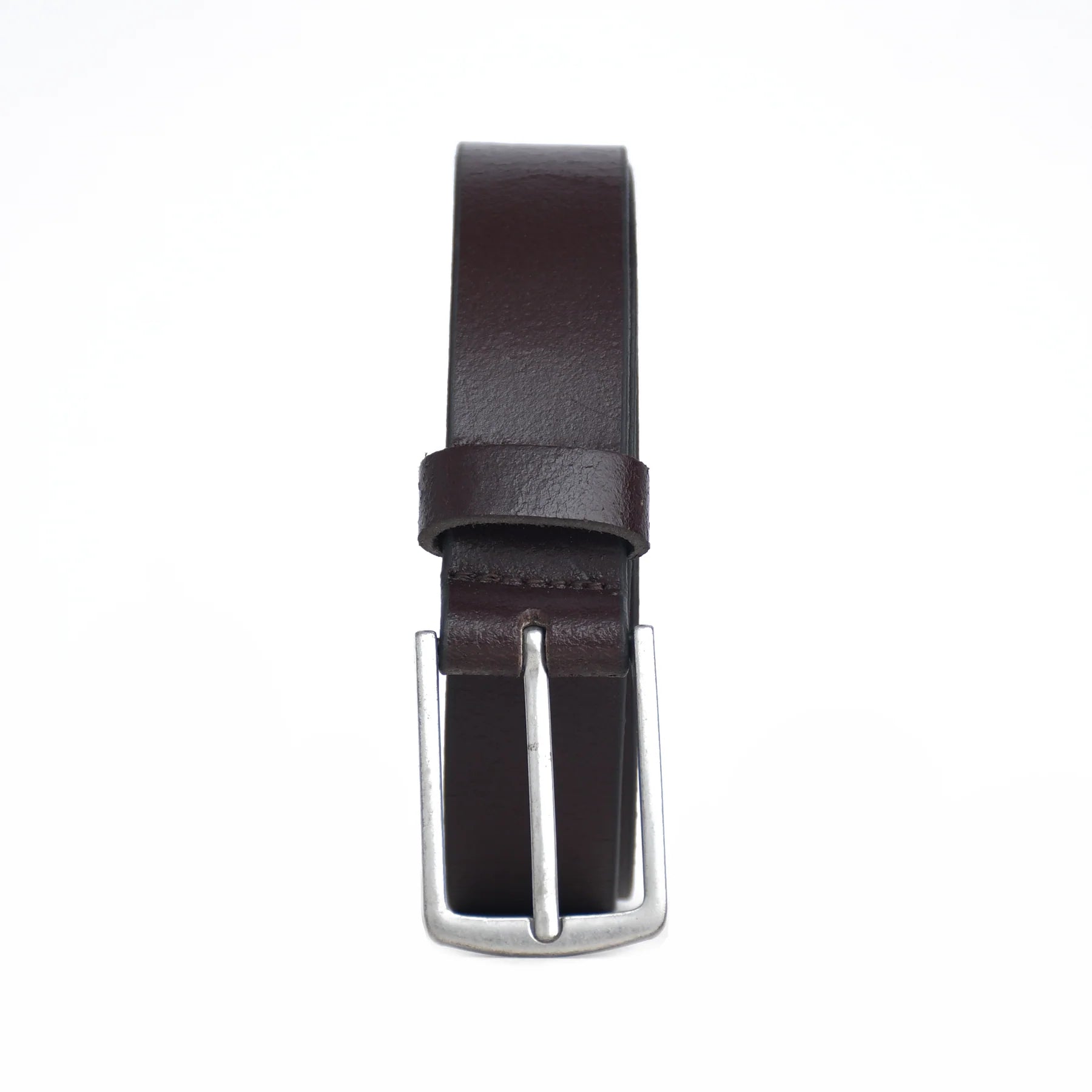 Luxury Handmade Genuine Leather Ladies Belt – Classic Dark Brown