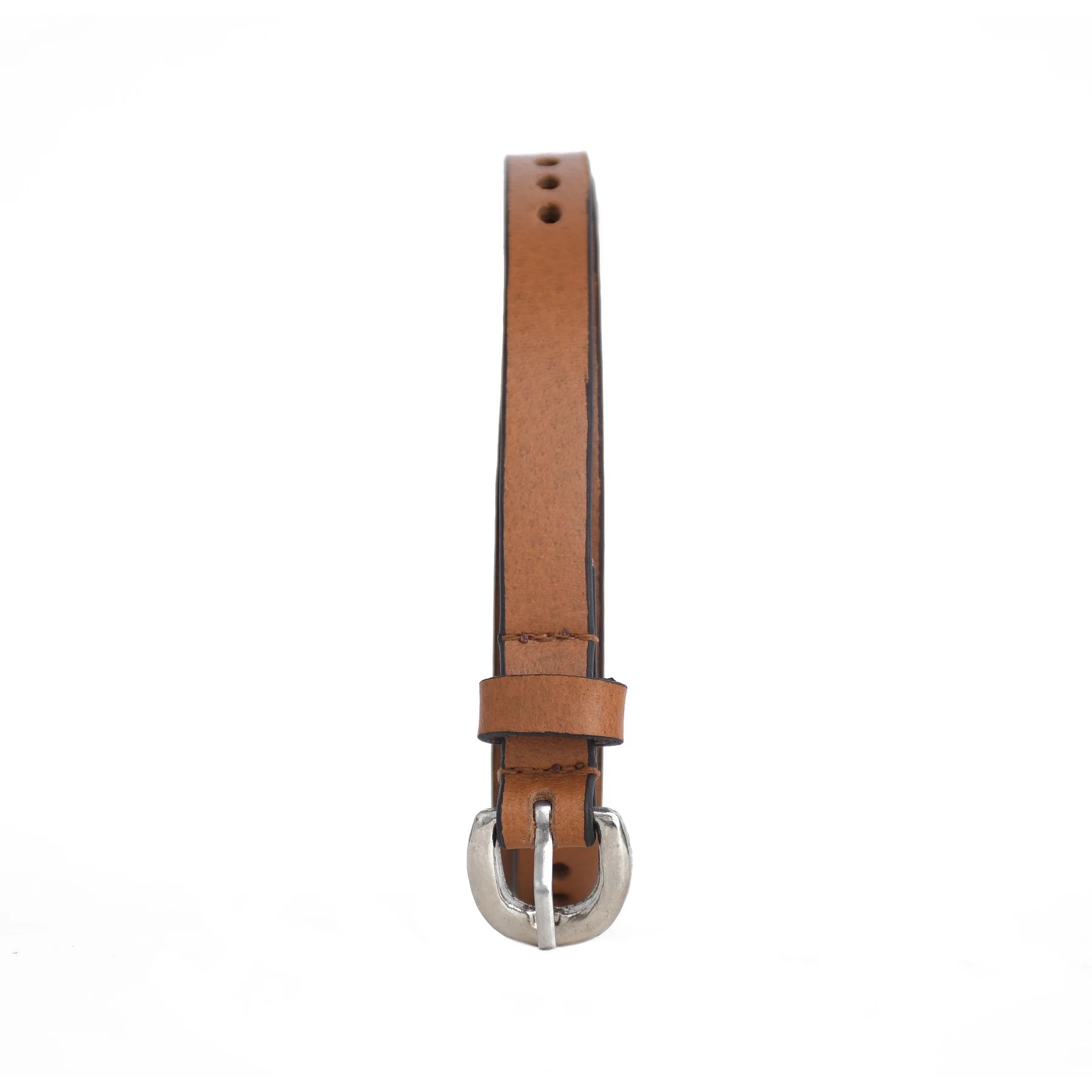 Luxury Handmade Genuine Leather Ladies Belt – Classic Tan Minimal