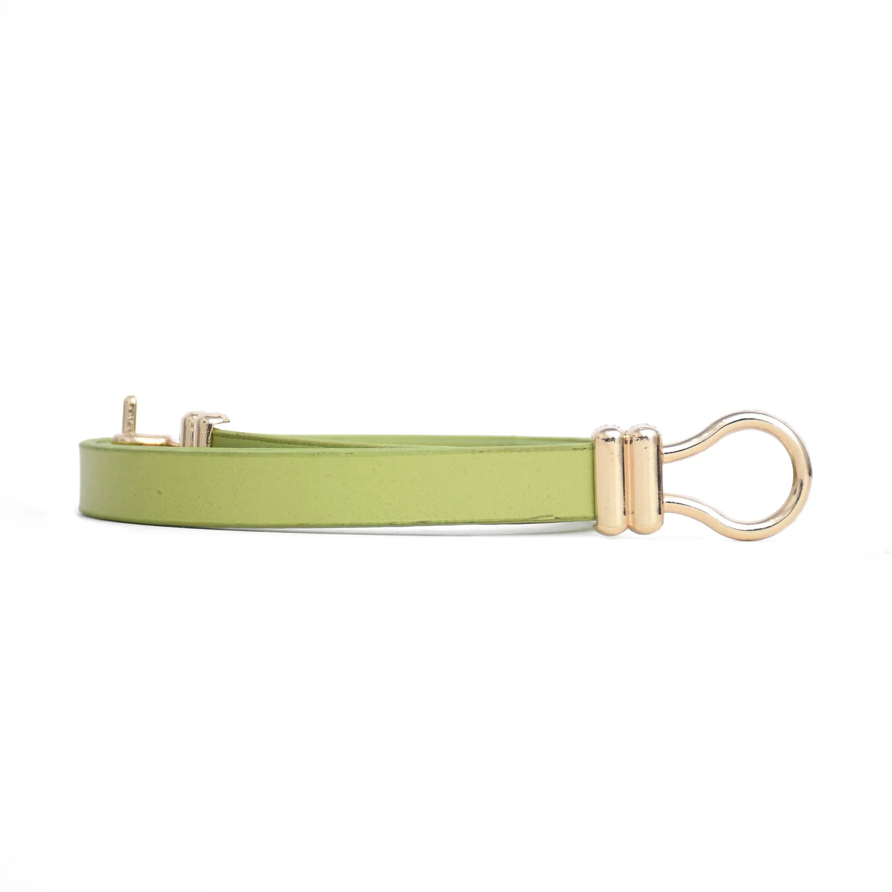 Luxury Handmade Genuine Leather Ladies Belt – Lime Green Gold Hook