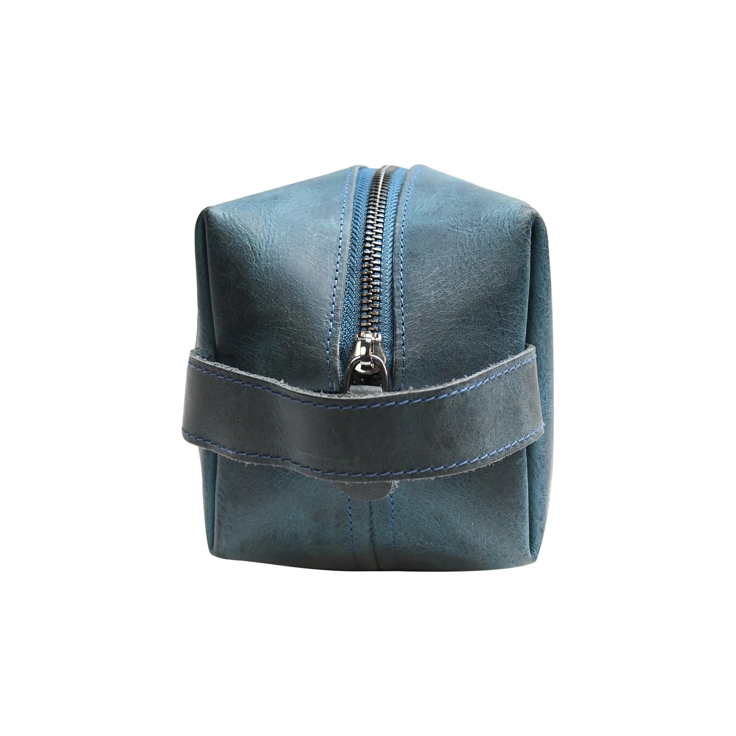 Premium Handmade Genuine Leather Toiletry Bag – Blue