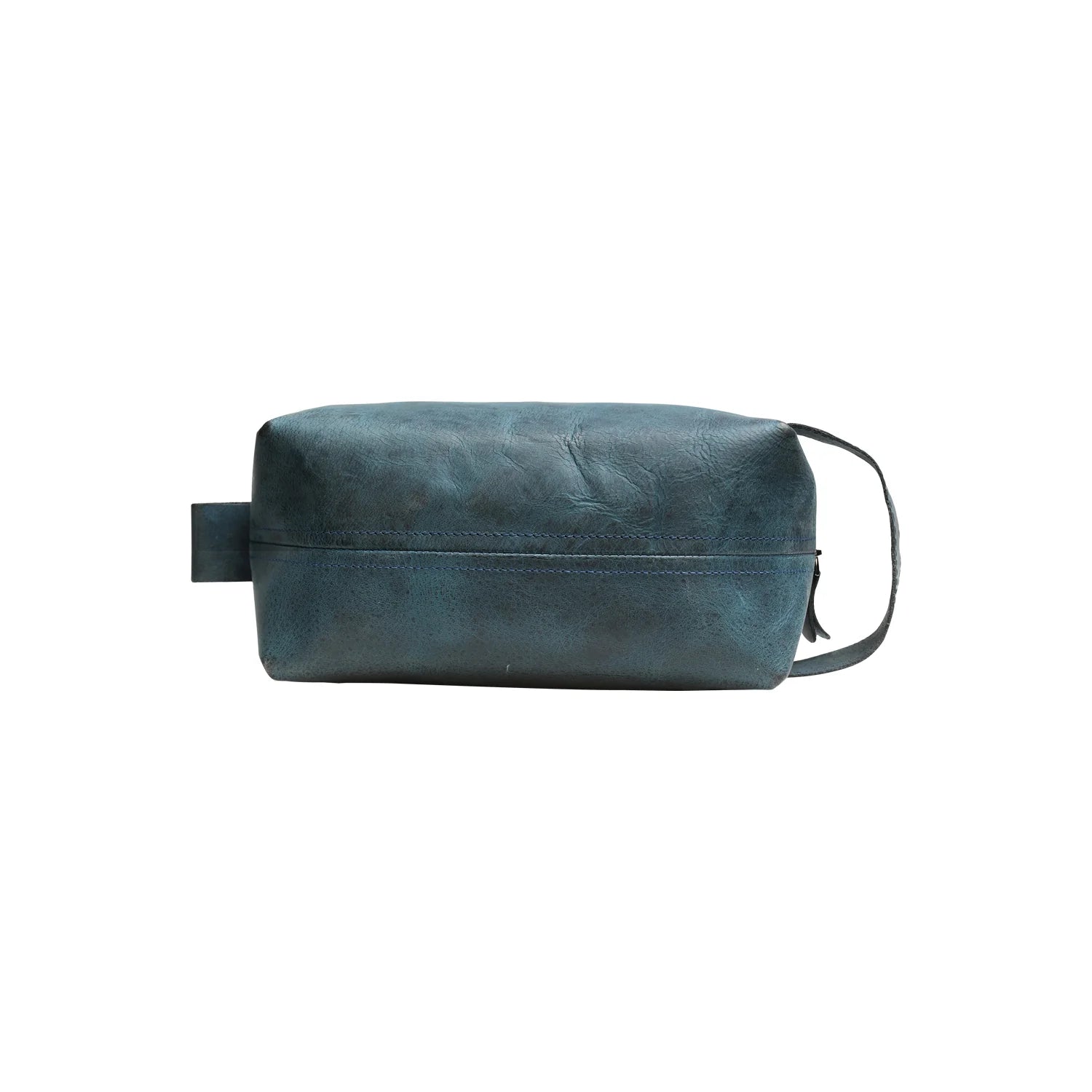 Premium Handmade Genuine Leather Toiletry Bag – Blue