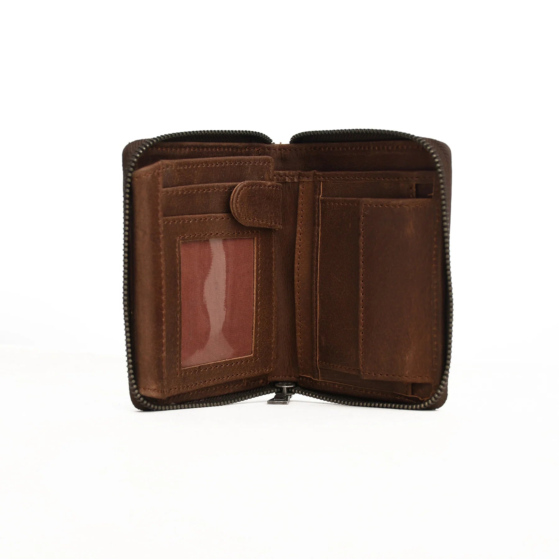 Premium Handmade Genuine Leather Zip Around Wallet for Men