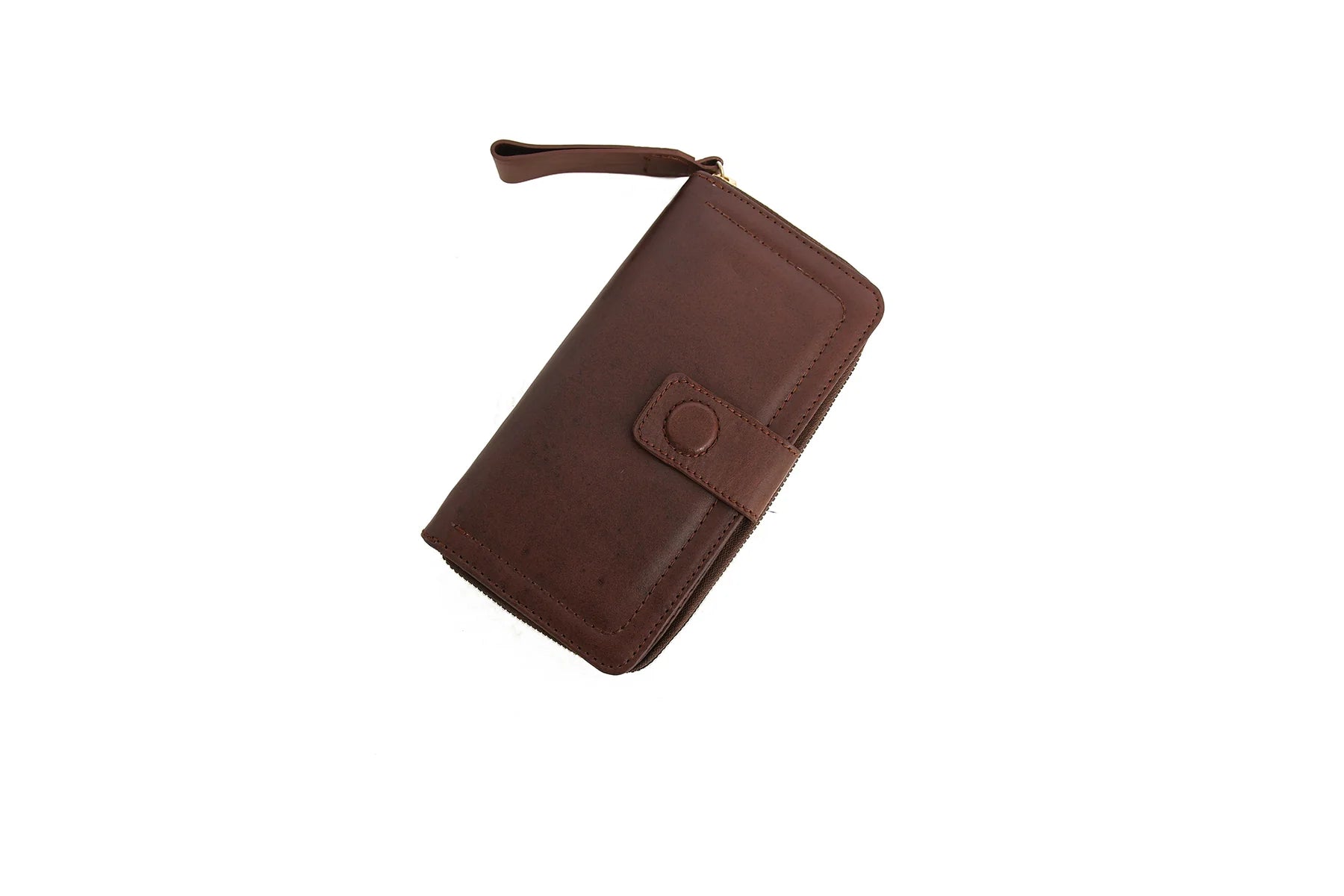 Premium Handmade Genuine Leather Zip Around Long Wallet for Women