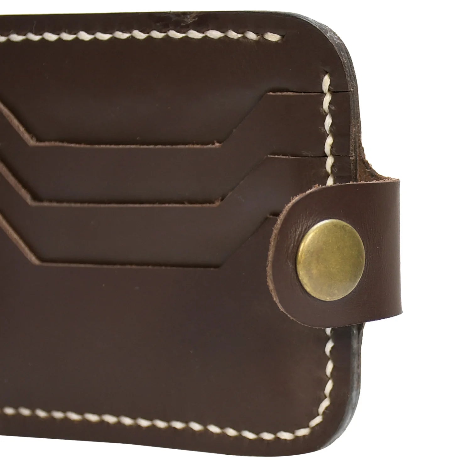 Premium & Genuine Leather Button Wallet – Classic Slim Bifold Card Holder
