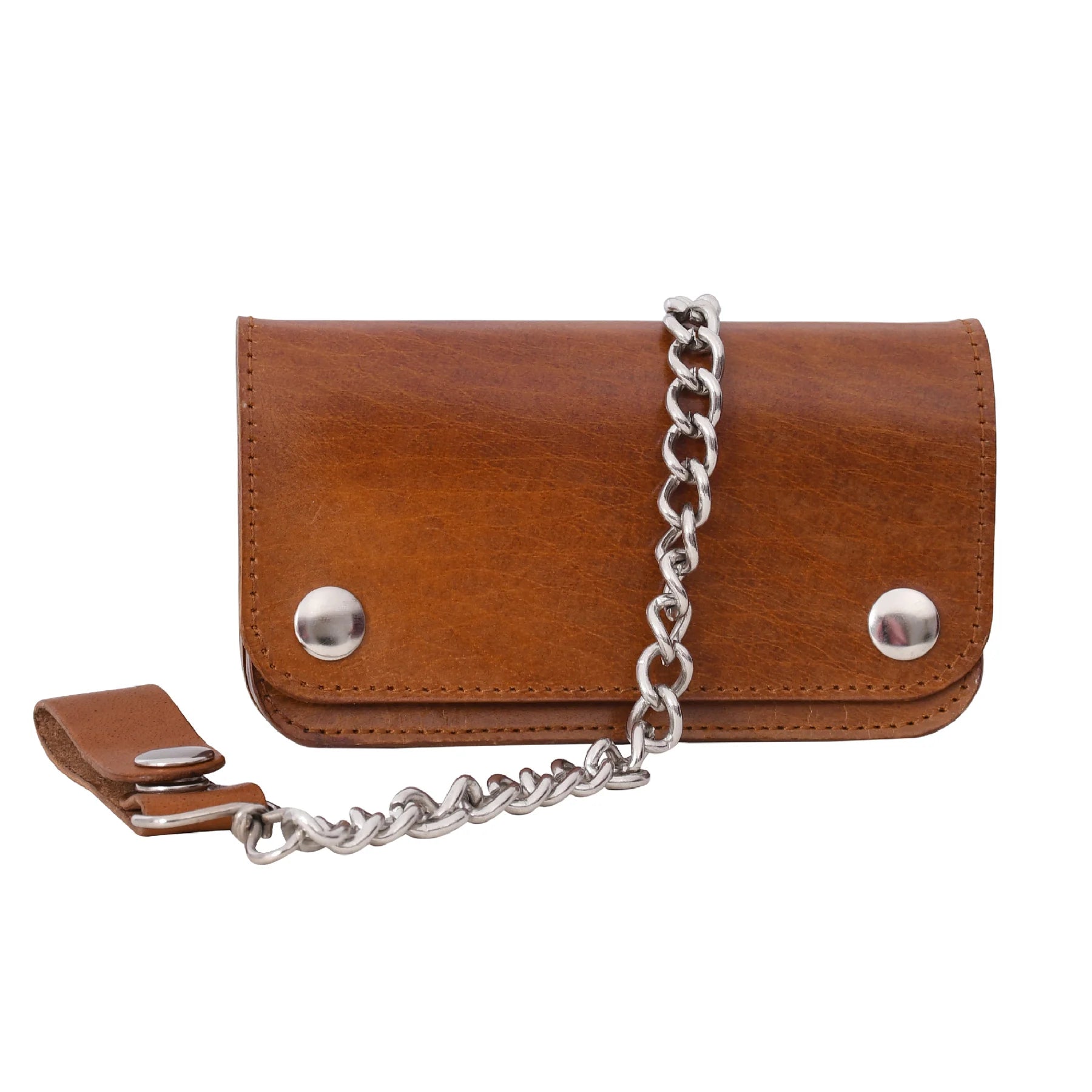 Premium & Genuine Leather Chain Wallet – Modern Biker Essential