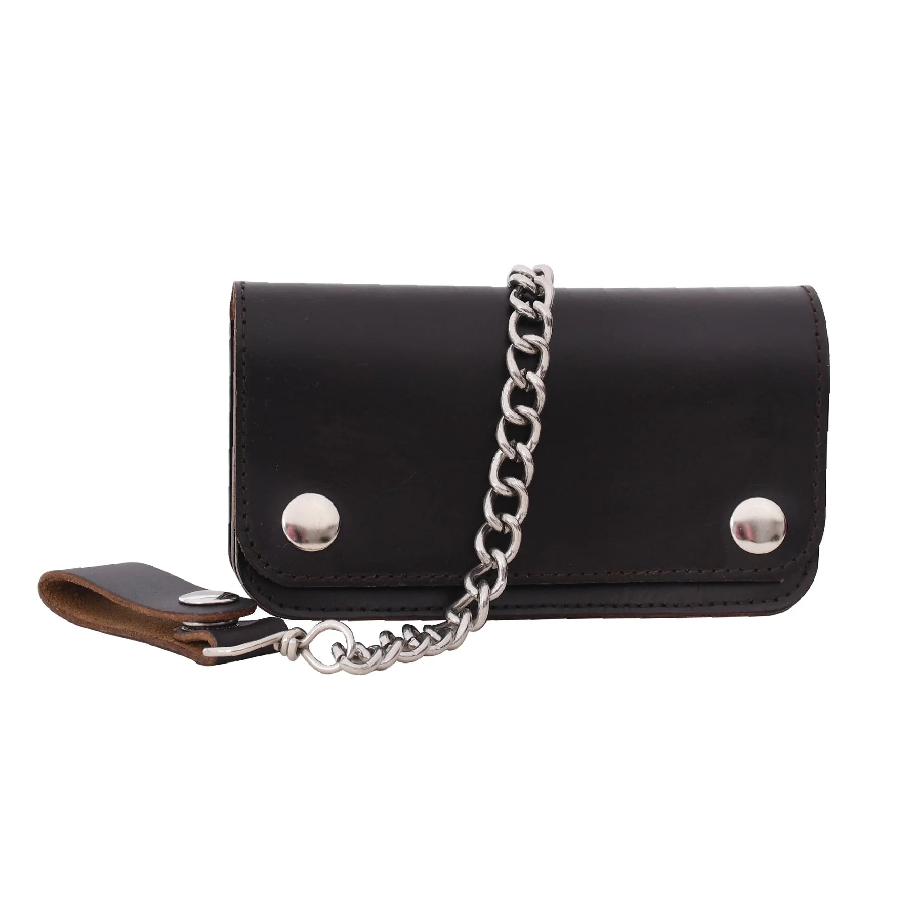 Premium & Genuine Leather Chain Wallet – Modern Biker Essential
