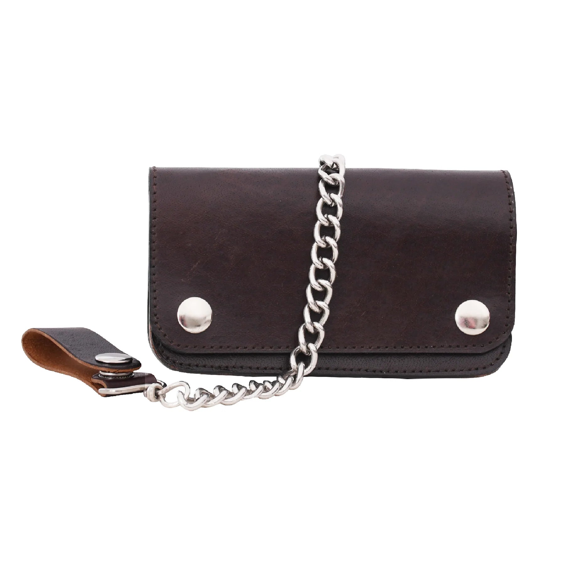 Premium & Genuine Leather Chain Wallet – Modern Biker Essential
