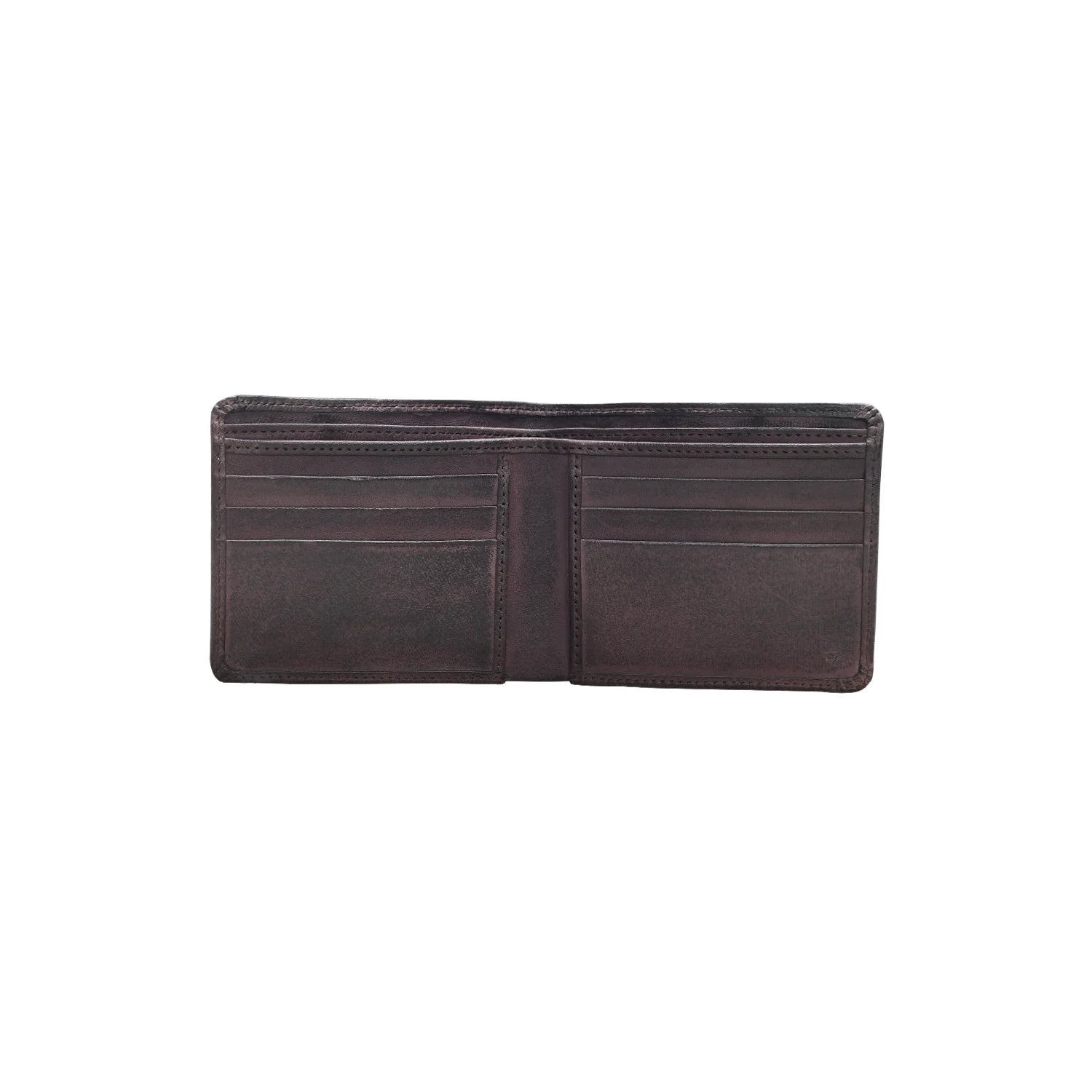 Premium & Genuine Leather Classic Bi-Fold Wallet – Dark Vintage Finish