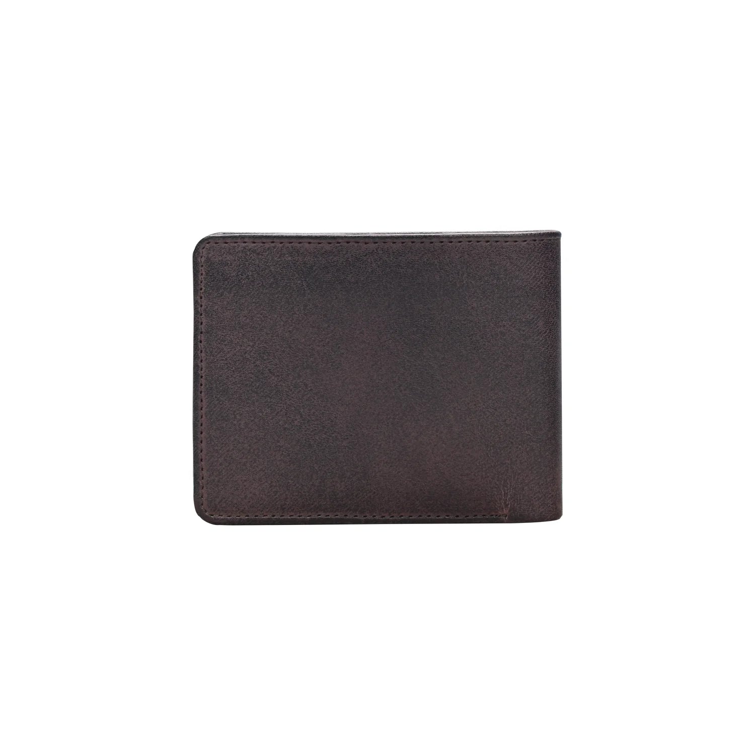 Premium & Genuine Leather Classic Bi-Fold Wallet – Dark Vintage Finish