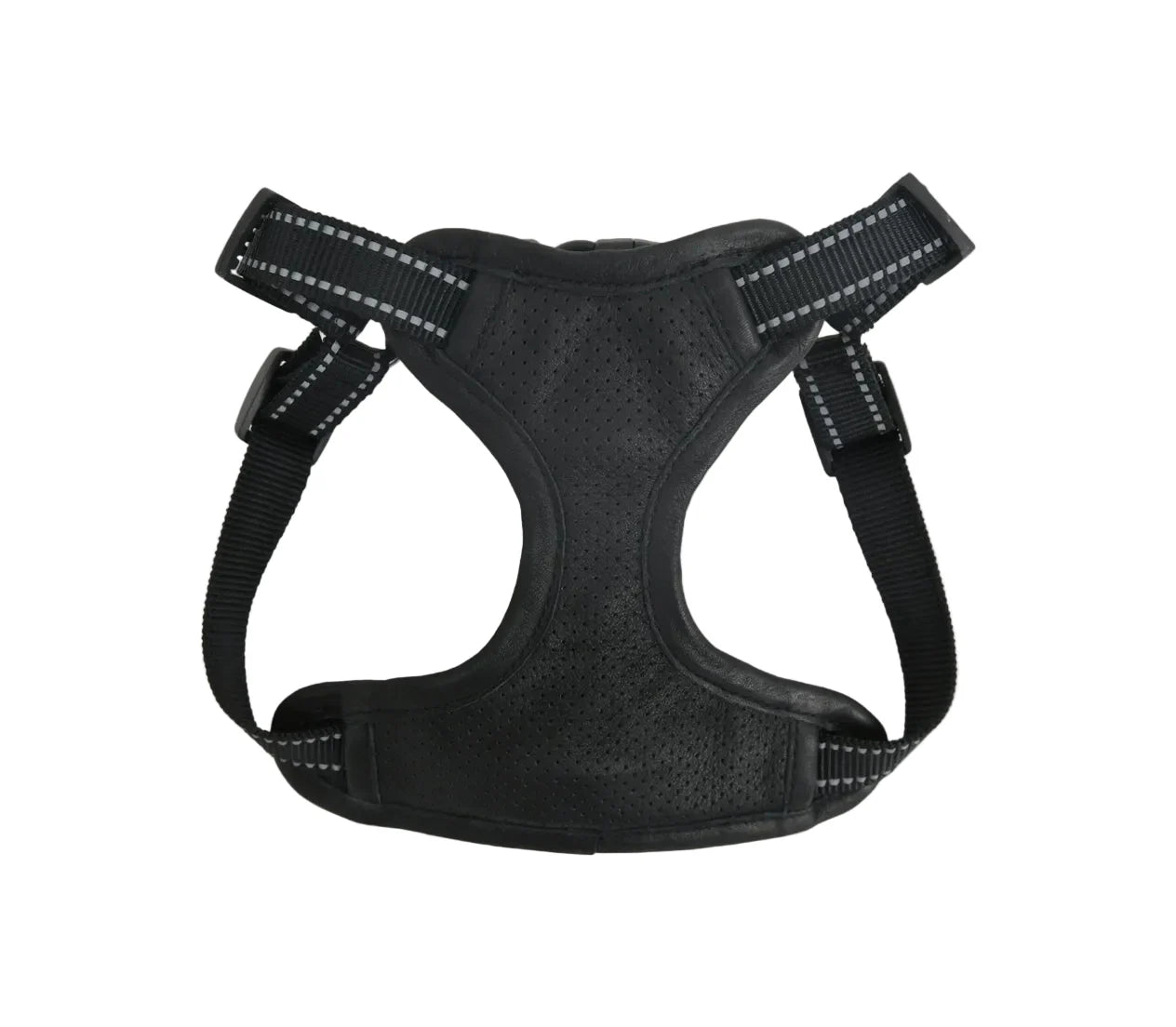 Premium & Genuine Leather Dog Harness – Padded Comfort with Reflective Straps