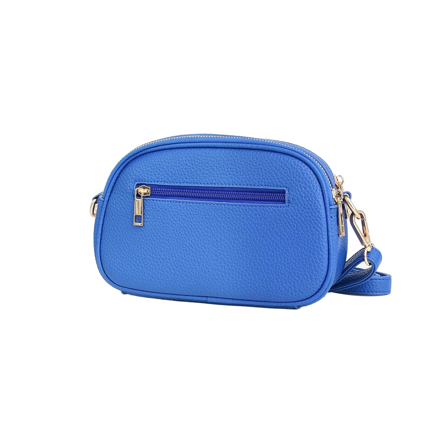 Luxury Premium Genuine Pebbled Leather Crossbody Bag with Gold Hardware