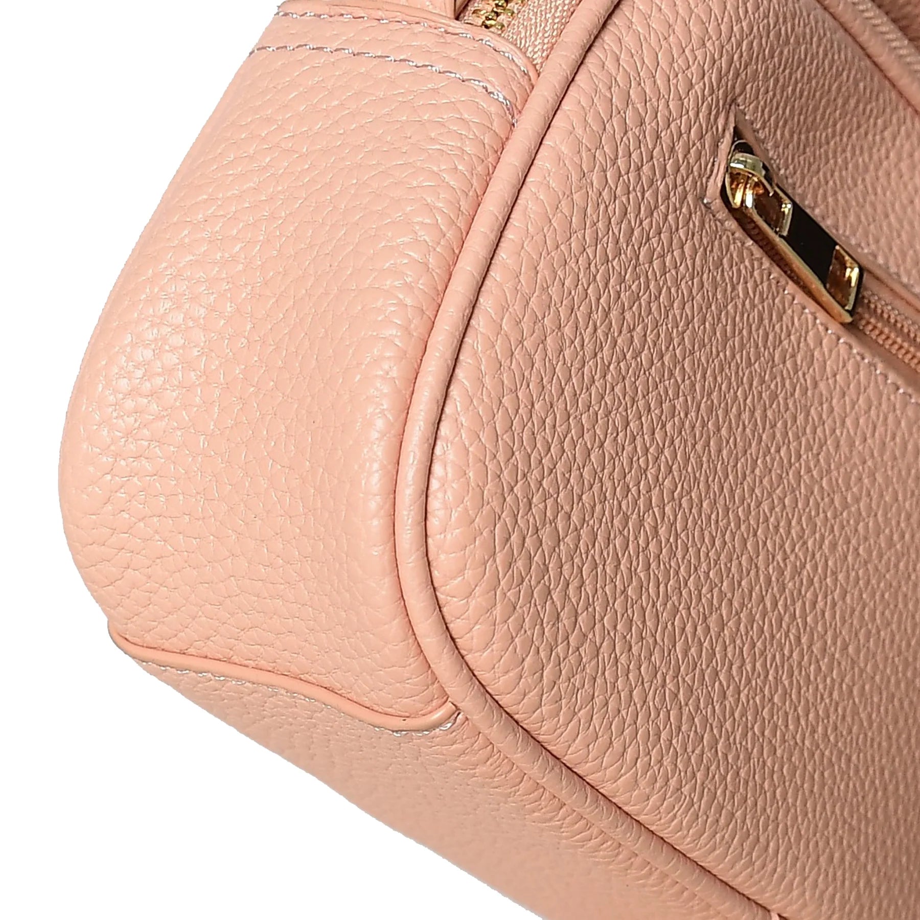 Luxury Premium Genuine Pebbled Leather Crossbody Bag with Gold Hardware