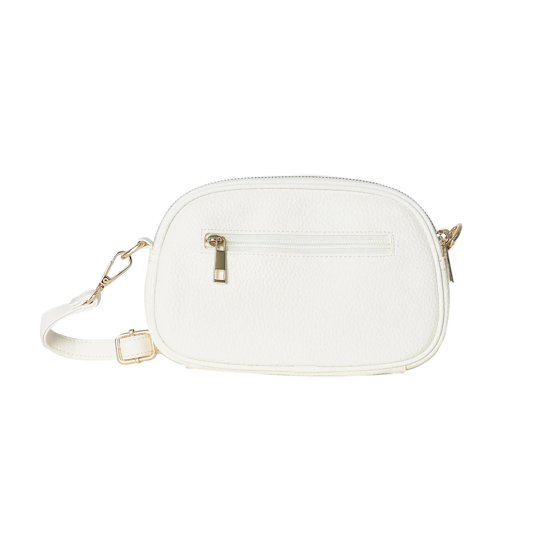 Luxury Premium Genuine Pebbled Leather Crossbody Bag with Gold Hardware