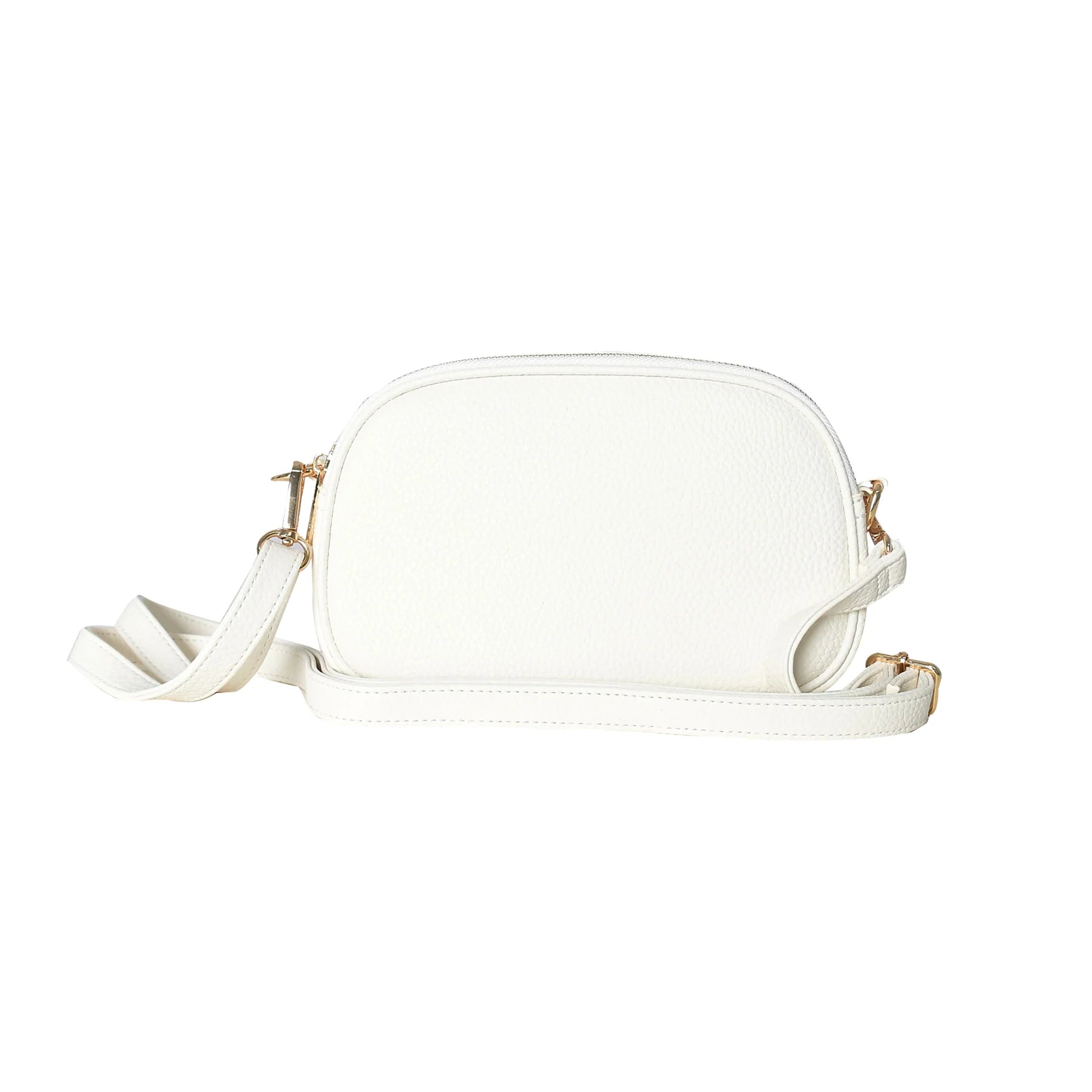 Luxury Premium Genuine Pebbled Leather Crossbody Bag with Gold Hardware